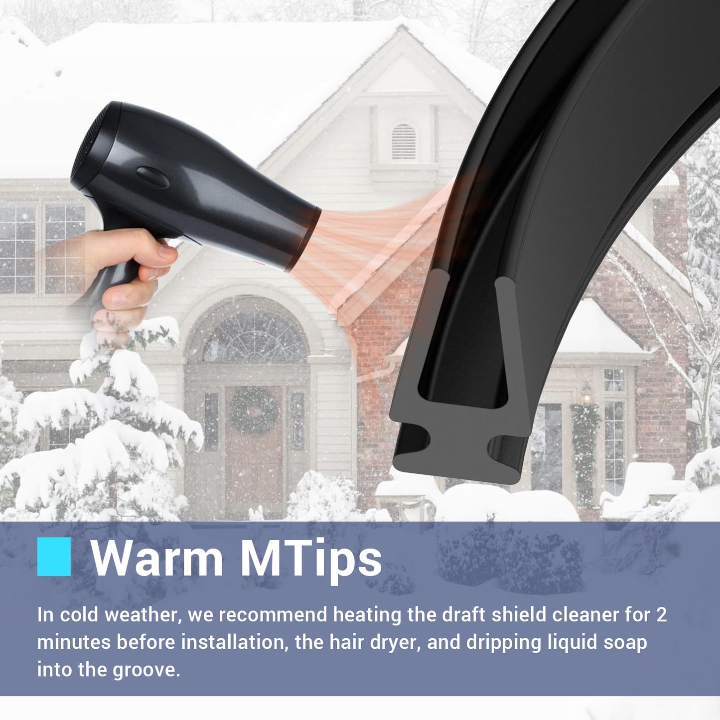 Storm Door Sweep Replacement for Larson Storm Door Expander Sweep, CH9030501 Sweep for Vinyl and Metal Door Sweep Assembly - Style 2