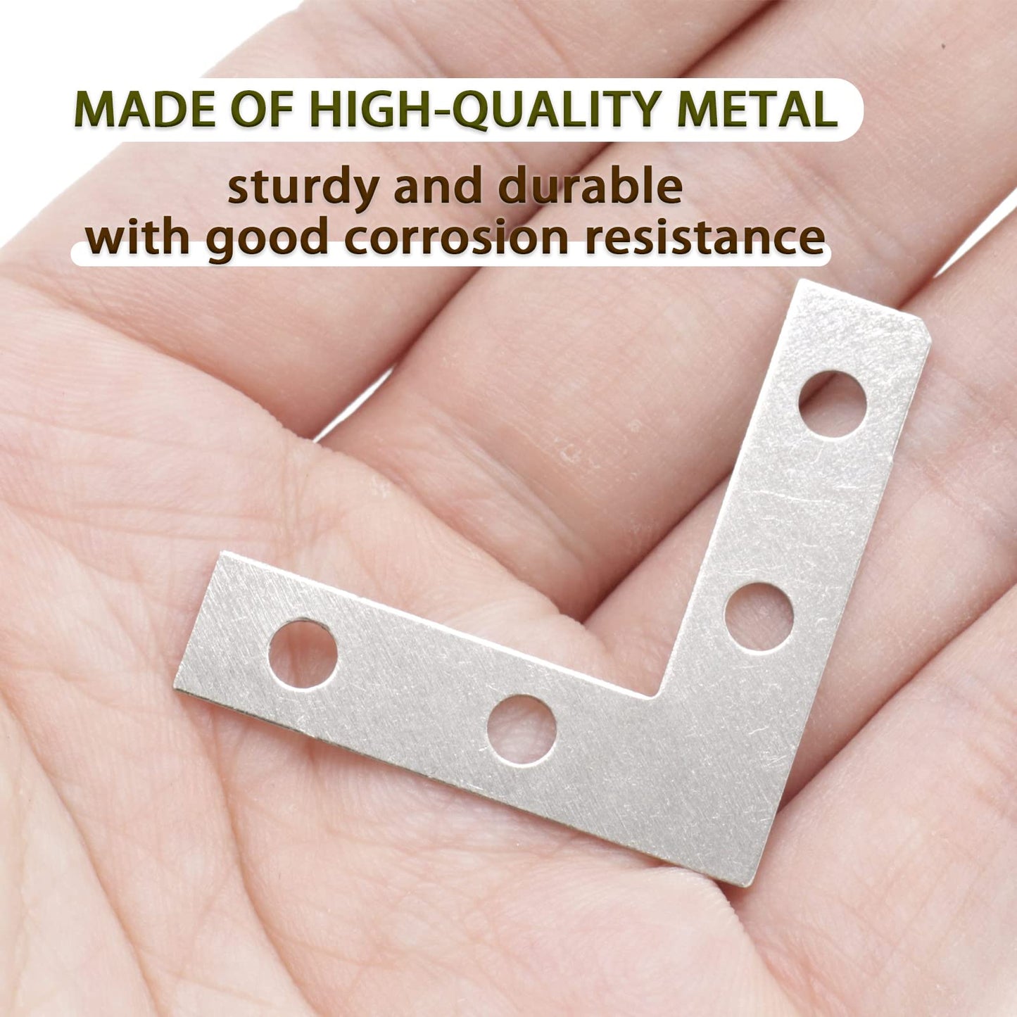 Joyangy 40 Pack Silver L Corner Brackets, 1.5x1.5inch Small Decorative Iron Corner Braces for Wood, Metal Flat Bracket Braces for Furniture, Shelf Support, Home and DIY Projects