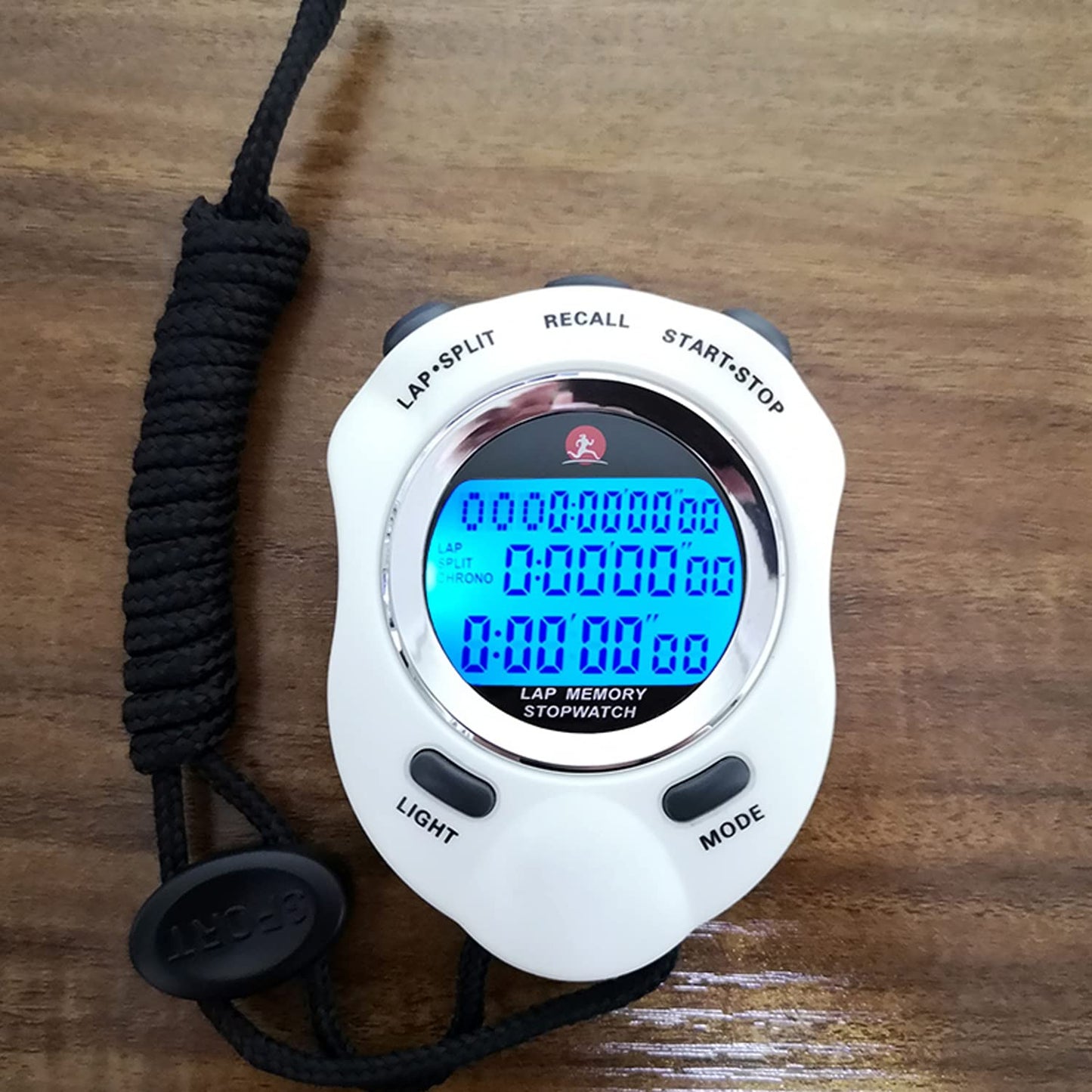 Stopwatch Timer, Digital Stop Watch with 0.01second & 0.001second Timing, Metal 10/100/400 Laps Memory, Rolilink Large dispaly Alarm Clock for Coach Sports Running Marathon