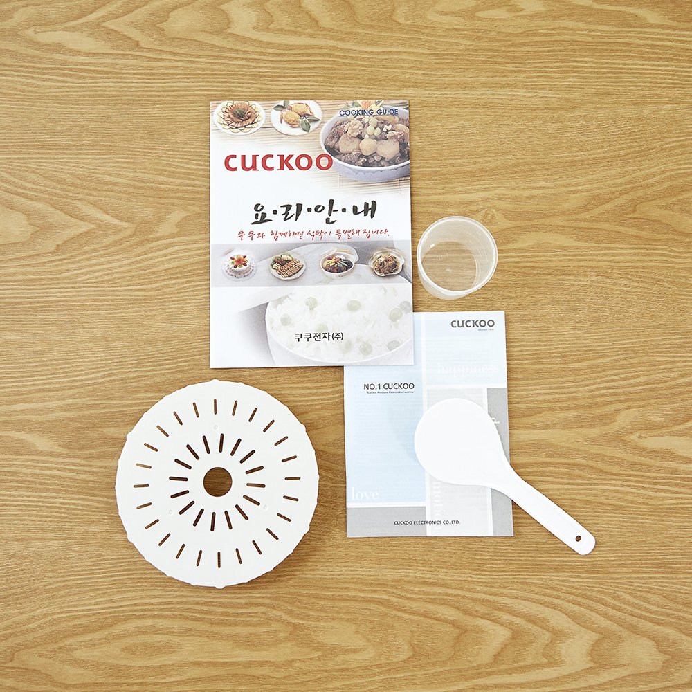 CUCKOO CRP-HS0657FW 6-Cup (Uncooked) 12-Cup (Cooked) Induction Heating Pressure Rice Cooker with Nonstick Inner Pot & 16 Menu Modes (White/Silver, Made in Korea)