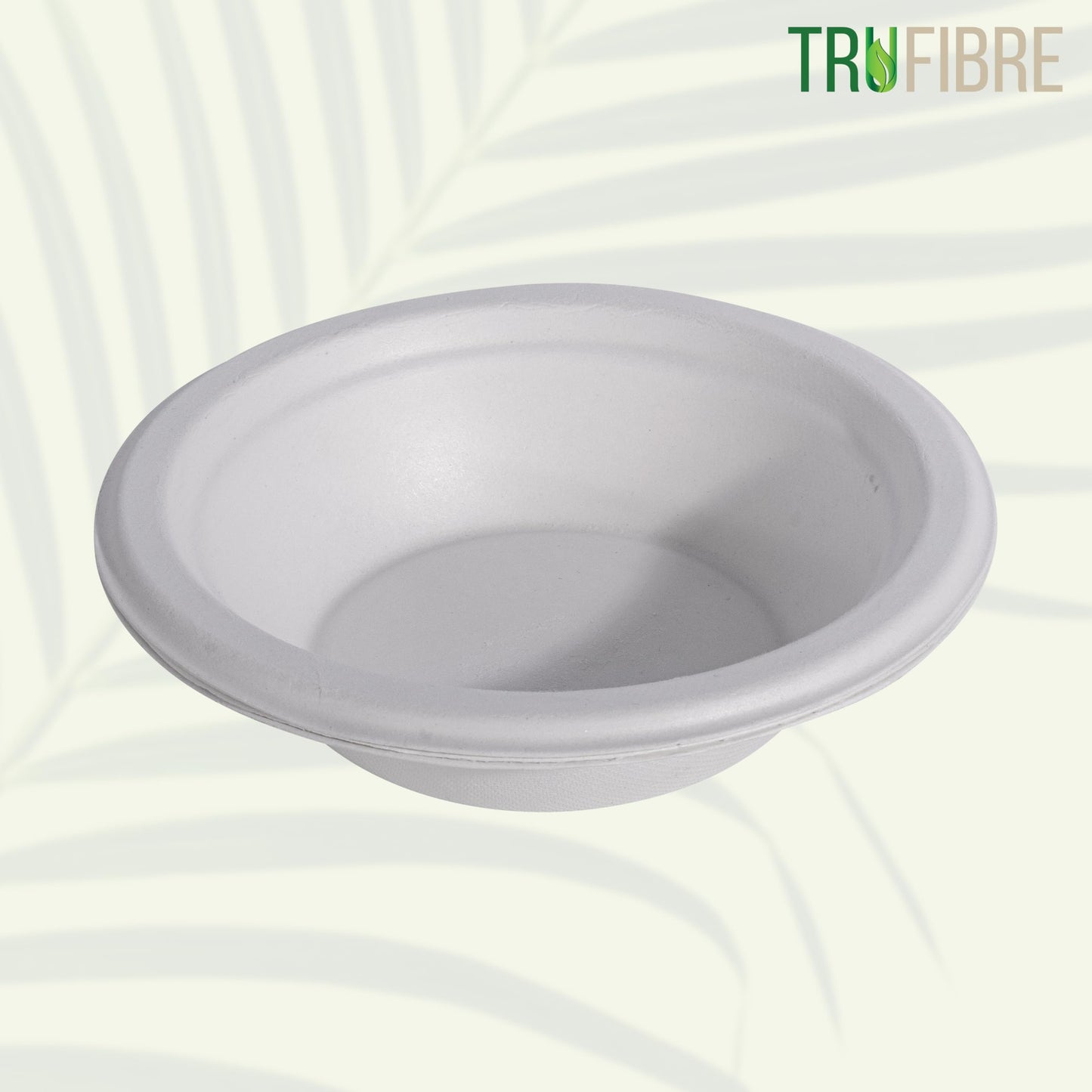 TruFibre Disposable Soup Bowls for Hot Food, 100 Pack, 12 Oz Paper Bowls, Compostable Heavy Duty Bagasse, Disposable Bowls for Cold Cereal, Salad, Bulk