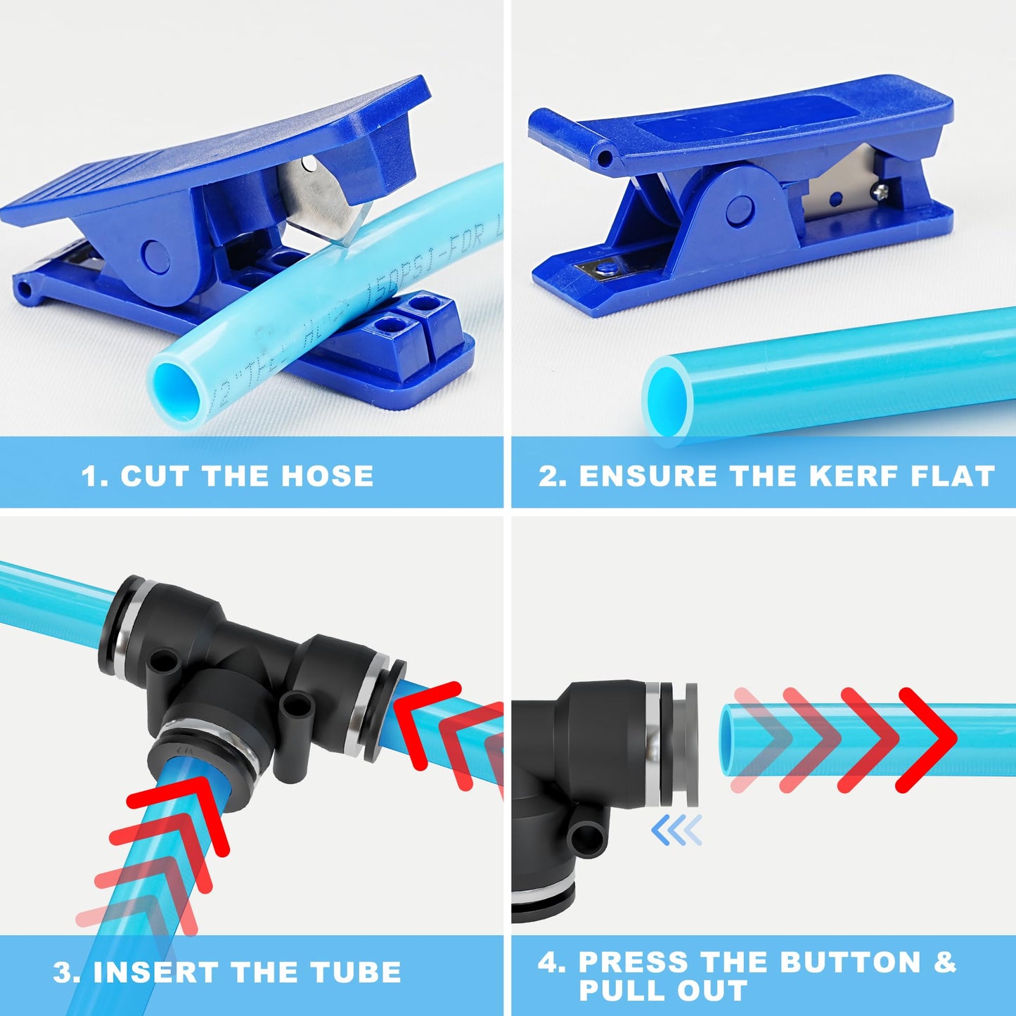 1/2″OD Compressed Air Piping System and Shop Air Line Kit with 100ft TPEE Tubing 3/8″ID, 27-Piece Air Push to Connect Kit