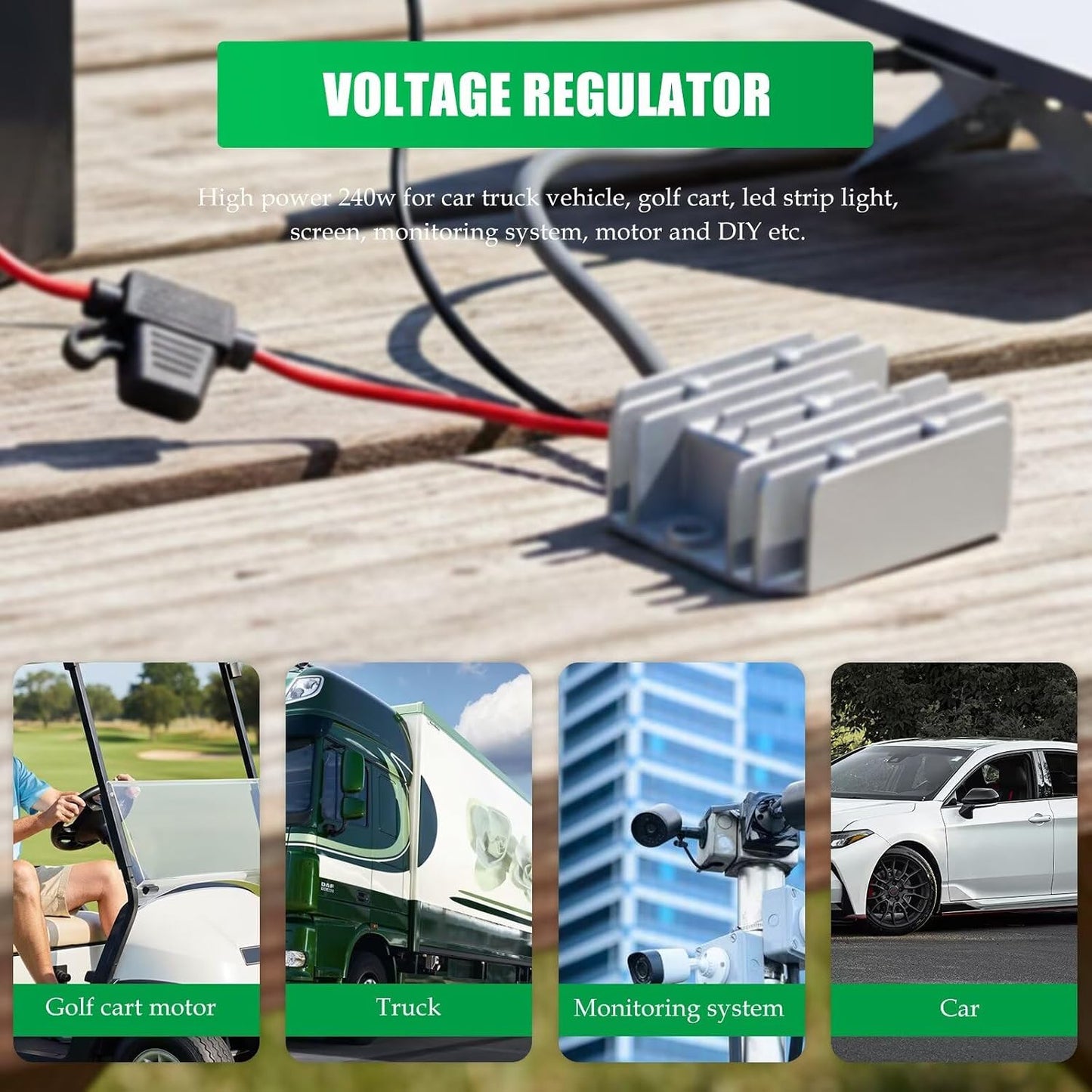 USonline911 2026 36V/48V 12V 20A IP68 New for Golf Cart & Vehicle Power Converter - to Transformer with Sealed Housing