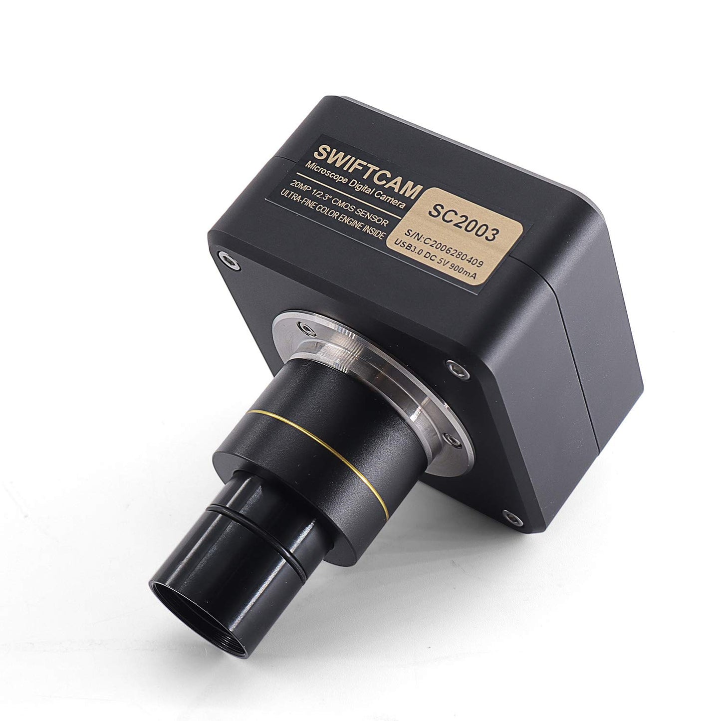 SWIFT Compound trinocular Microscope, 40X-2500X Digital Lab trinocular Compound LED Microscope with 3MP USB Camera and Slides,Mechanical Stage