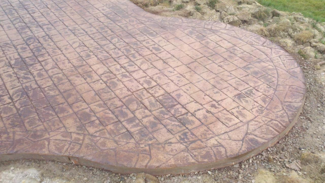 Roman Cobble Concrete Stamp Set by Walttools | Classic Decorative Cobblestone Pattern, Sturdy Polyurethane Texturing Mats, Realistic Detail (5 Piece)