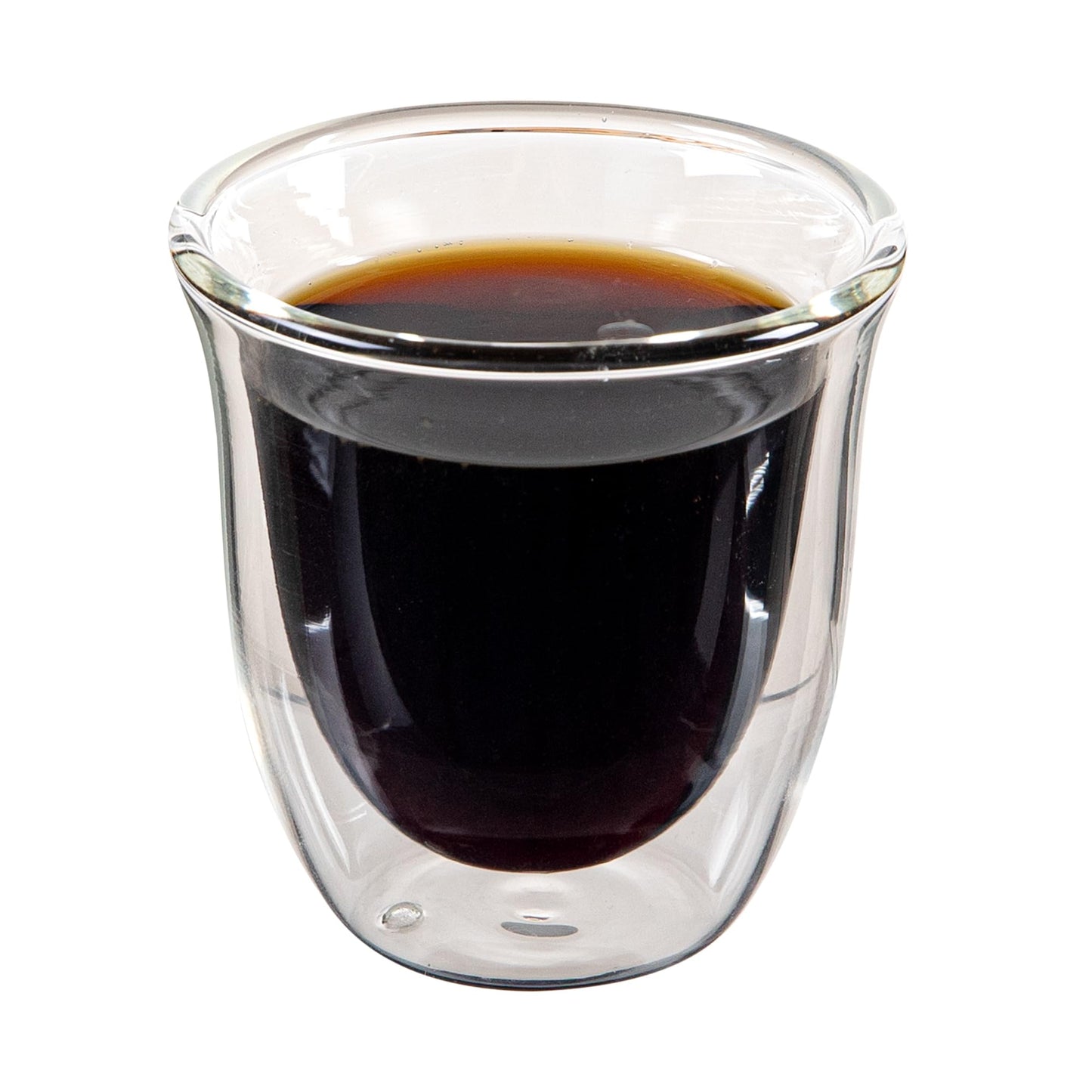 Restaurantware Coffee Cup 12 Pack of 2.72 oz Insulated Double-Wall Glass Borosilicate Coffee Cup Espresso Shot Dishwasher Safe For Hot Drinks