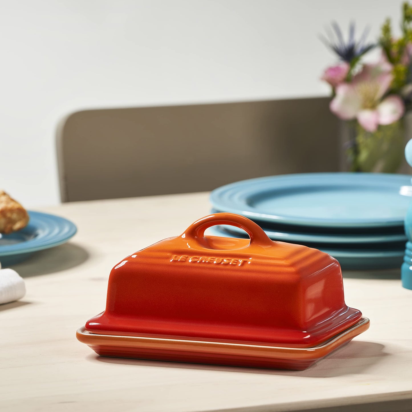 Le Creuset Stoneware Butter Dish, 900 g, 17 x 12.5 x 9 cm, Volcanic, 80837170900003