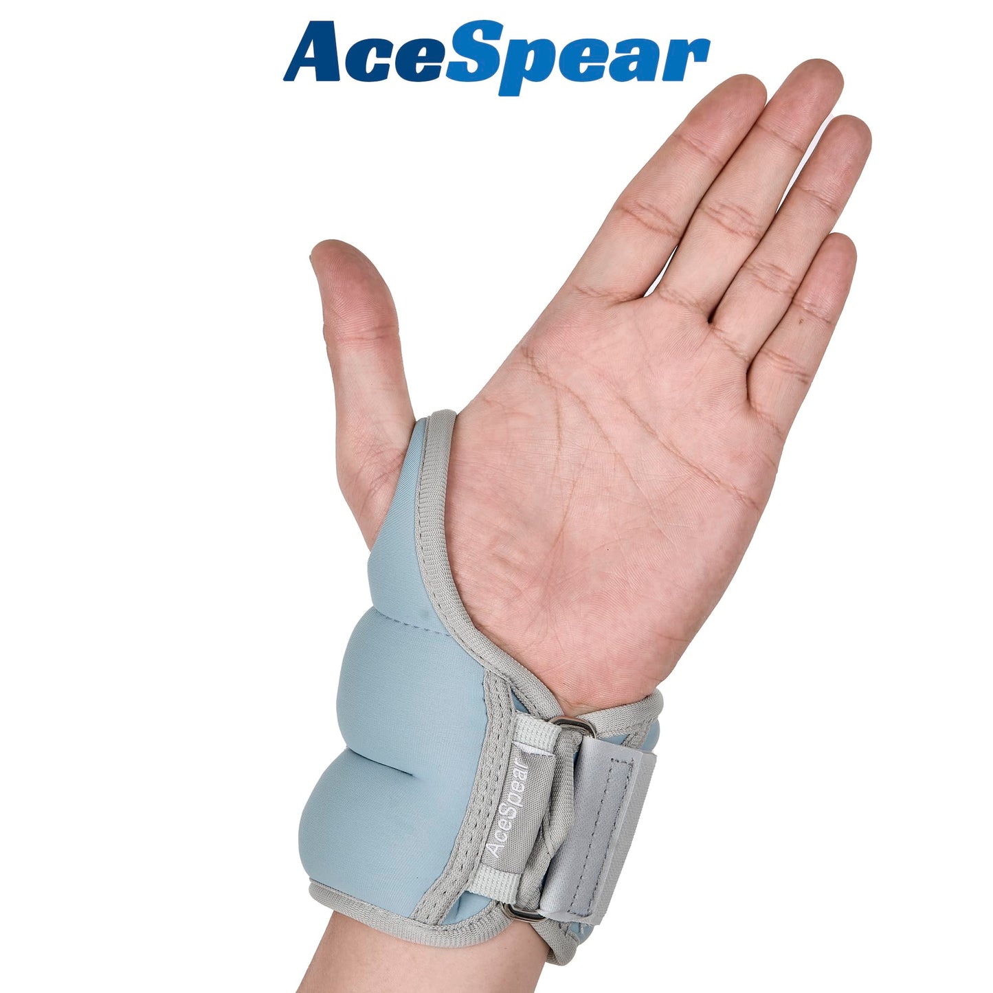 AceSpear Wrist Weights with Thumb Loops Lock for Men Women 1lb*2 2lbs*2 3lbs*2 Ankle Weights Weighted Gloves for Running Strength Training Walking Exercises (Blue, 1 lb x 2)