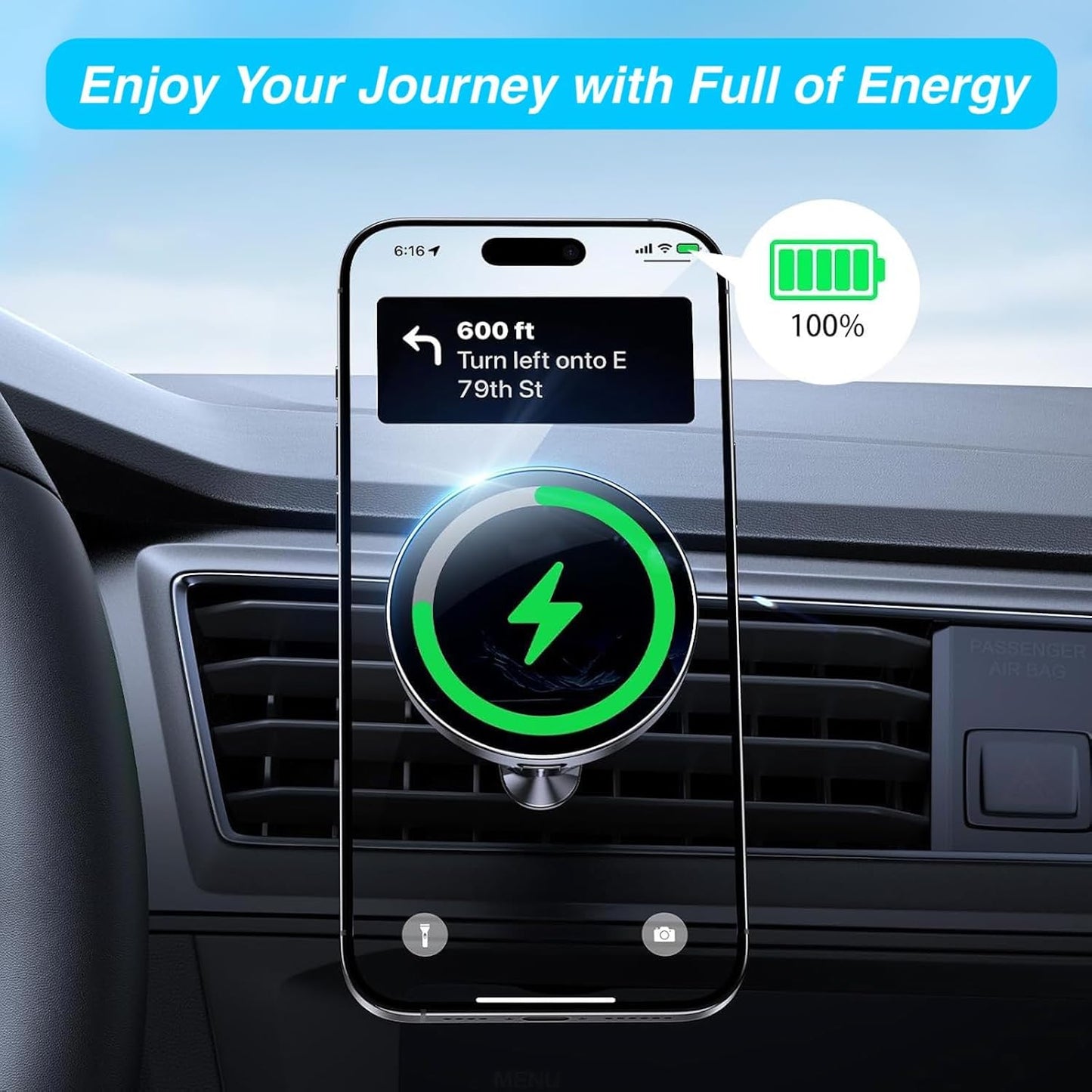 ARMOLABX 17mm 17mm/0.67inch 17/16/15/14/13/12 Magnetic Wireless Charging Phone Holder with Ball Socket for MagSafe