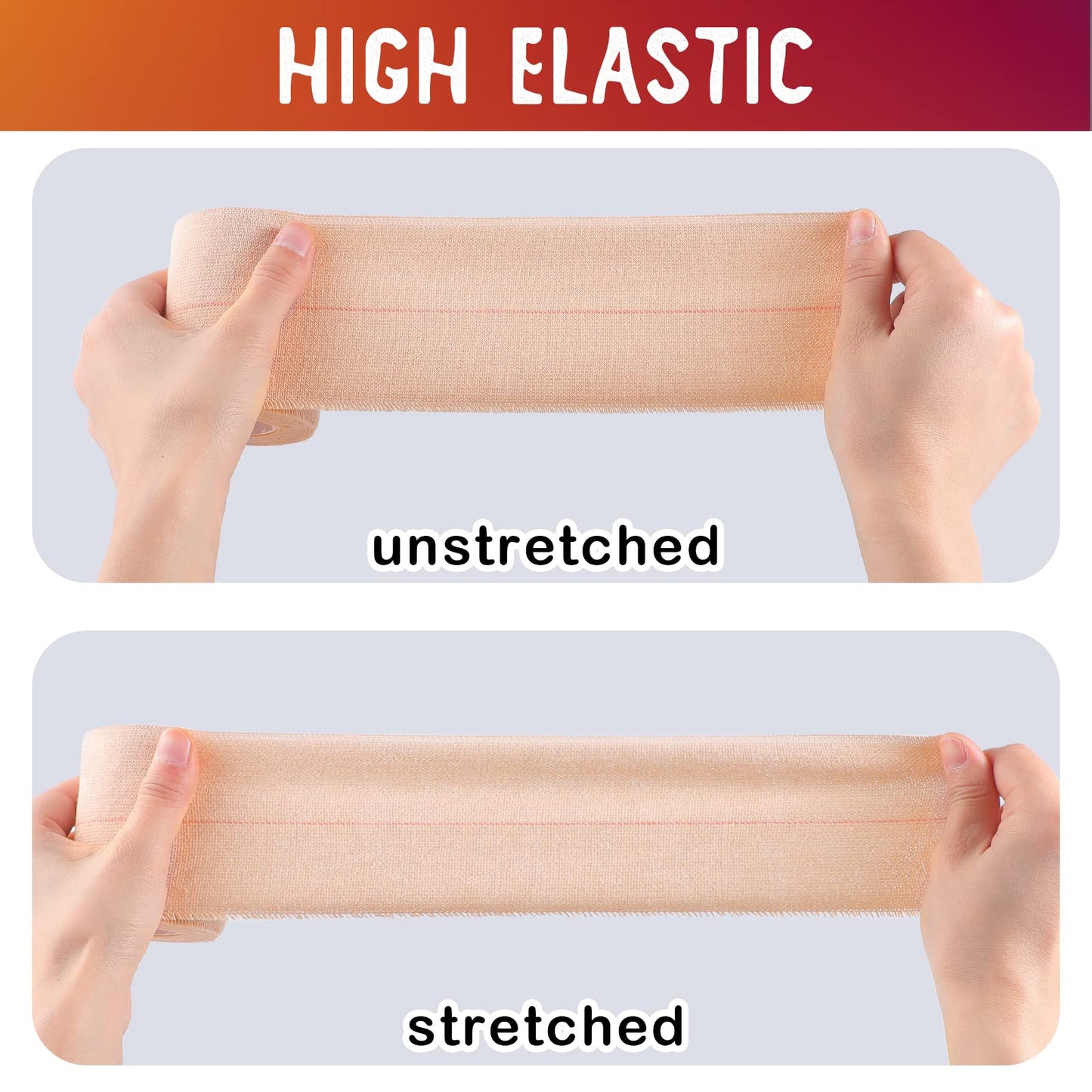Nuanchu 16 Rolls Self Adhesive Elastic Bandage Wrap Breathable Flexible Stretch Sports Tape for Wrist Ankle Support, Cohesive Vet Wrap for Horse Pet(2 Inch x 5 Yard)