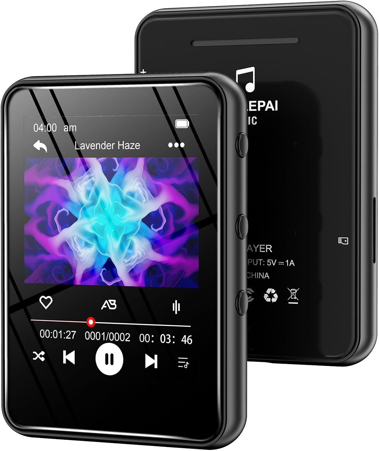 JOJOLEPAI MP3 32GB Player with Bluetooth - Touch Screen Portable Music Player with Speaker, FM Radio, Expandable Memory