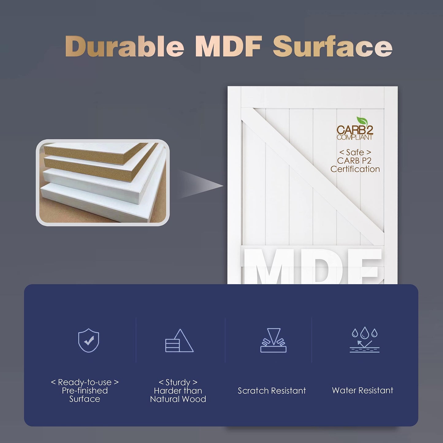 18 x 80 Interior Door Slab, Glass Door, Pantry Doors with Frosted Glass, Solid Core 1 Panel Prebuilt Panel, Paintable Bedroom Doors, Privacy Protected