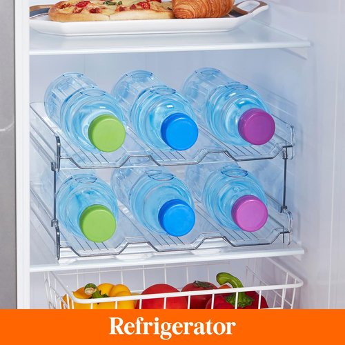 Lifewit Stackable Water Bottle Organizer - Holds 6 Bottles/Tumblers Up to 3.8" Diameter | 28 x 19 x 15 cm