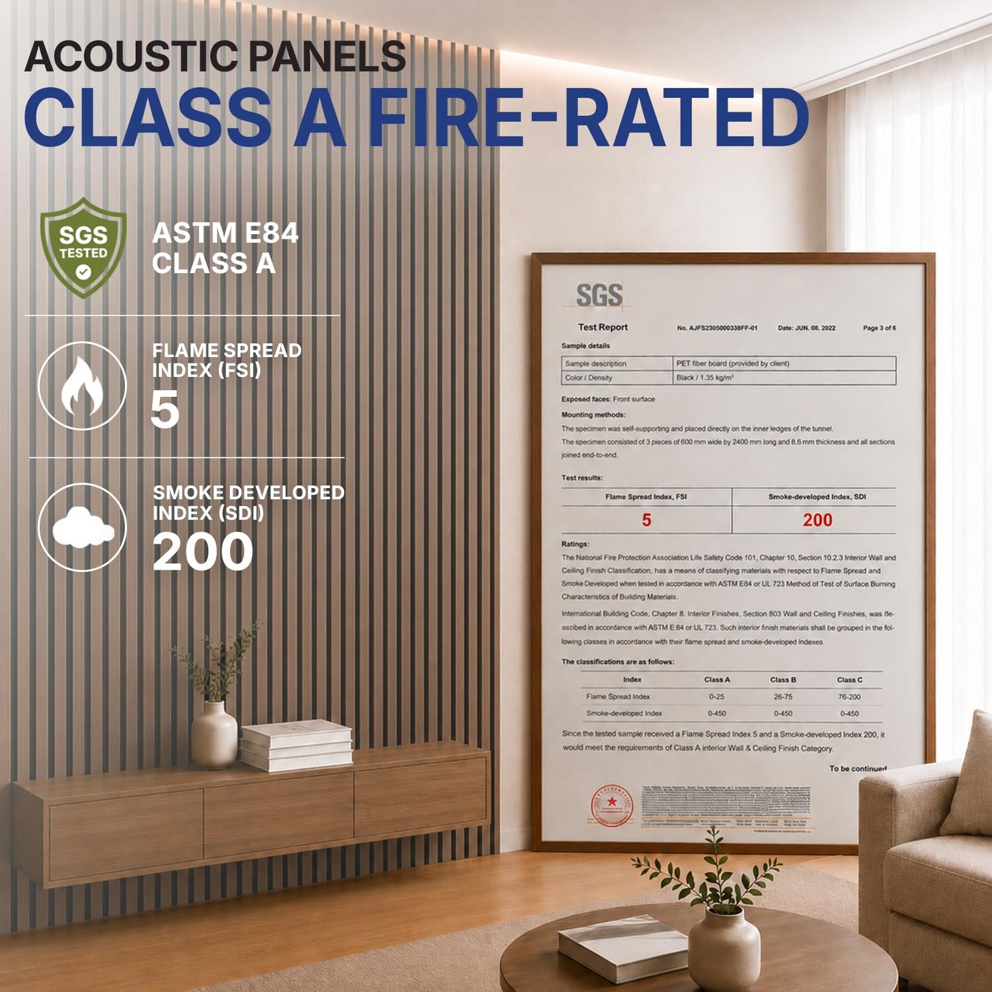 HOLNURY 2-Piece Wood Slat Acoustic Panels - 94.5" x 20.5" - 3D Fluted Sound Absorbing Wall Panels with Wood Finish - Noise Reduction & Modern Design Nordic Oak