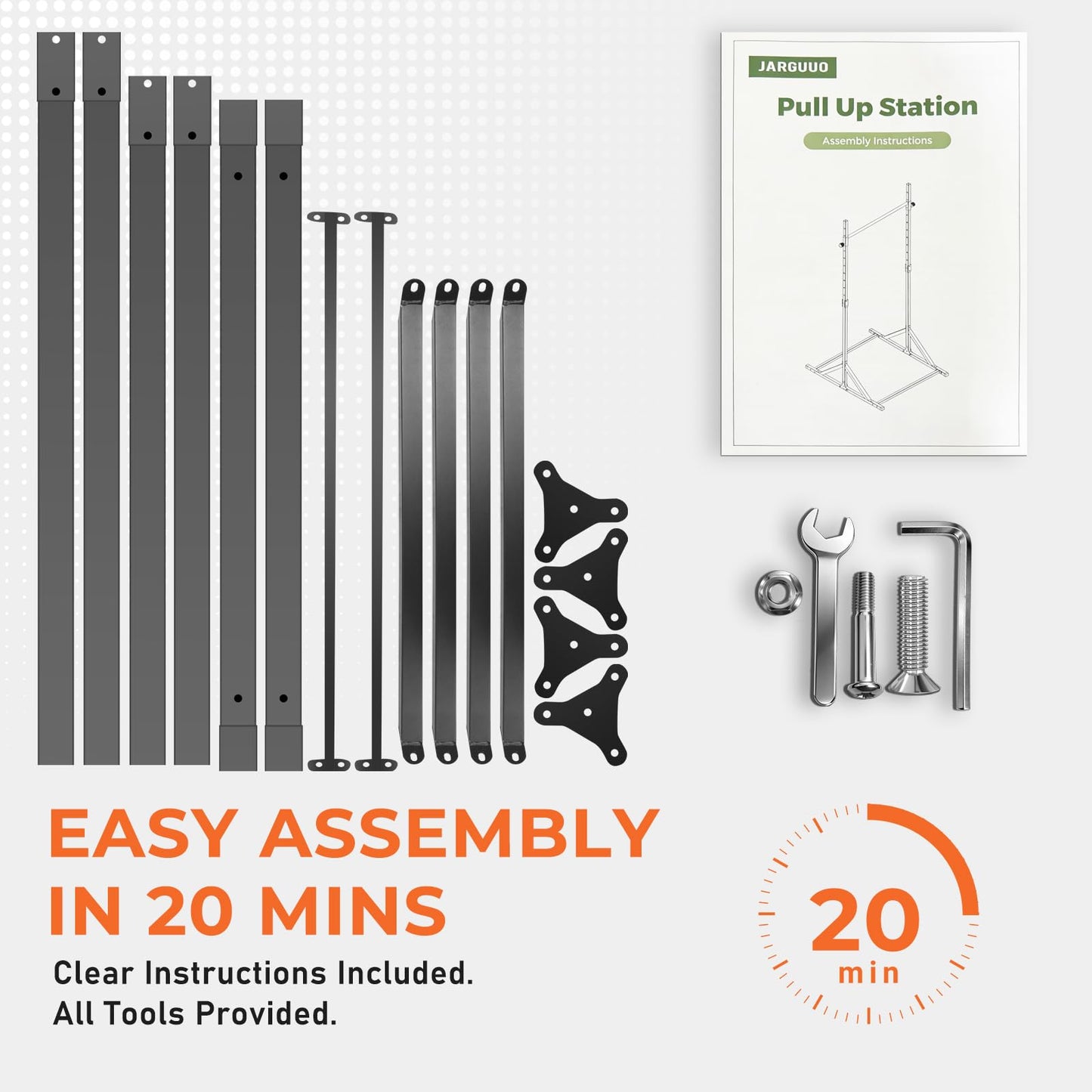 Power Tower Pull Up Bar Station - 440LBS Heavy Duty Home Gym Equipment - Adjustable Height (4.2ft-7ft) Free Standing Chin Up Bar with Zero-Wobble Triangular Base for Strength Training & Calisthenics