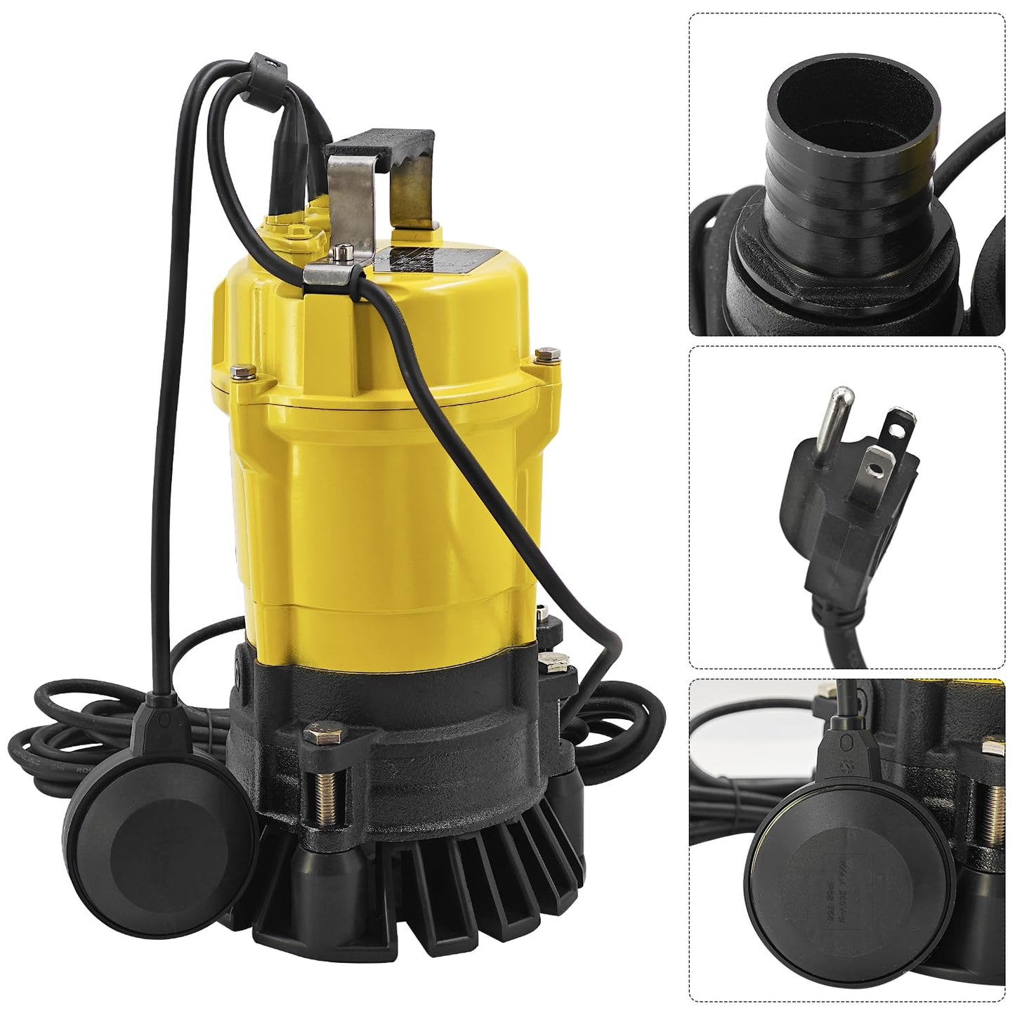 PSTF2 400 5000620435 Submersible Pump with Float Switch 1/2 HP 110V 2'' Dewatering Pump Effluent Pump Replacement for Wacker Neuson for Pool Basement Outdoor Pond Draining