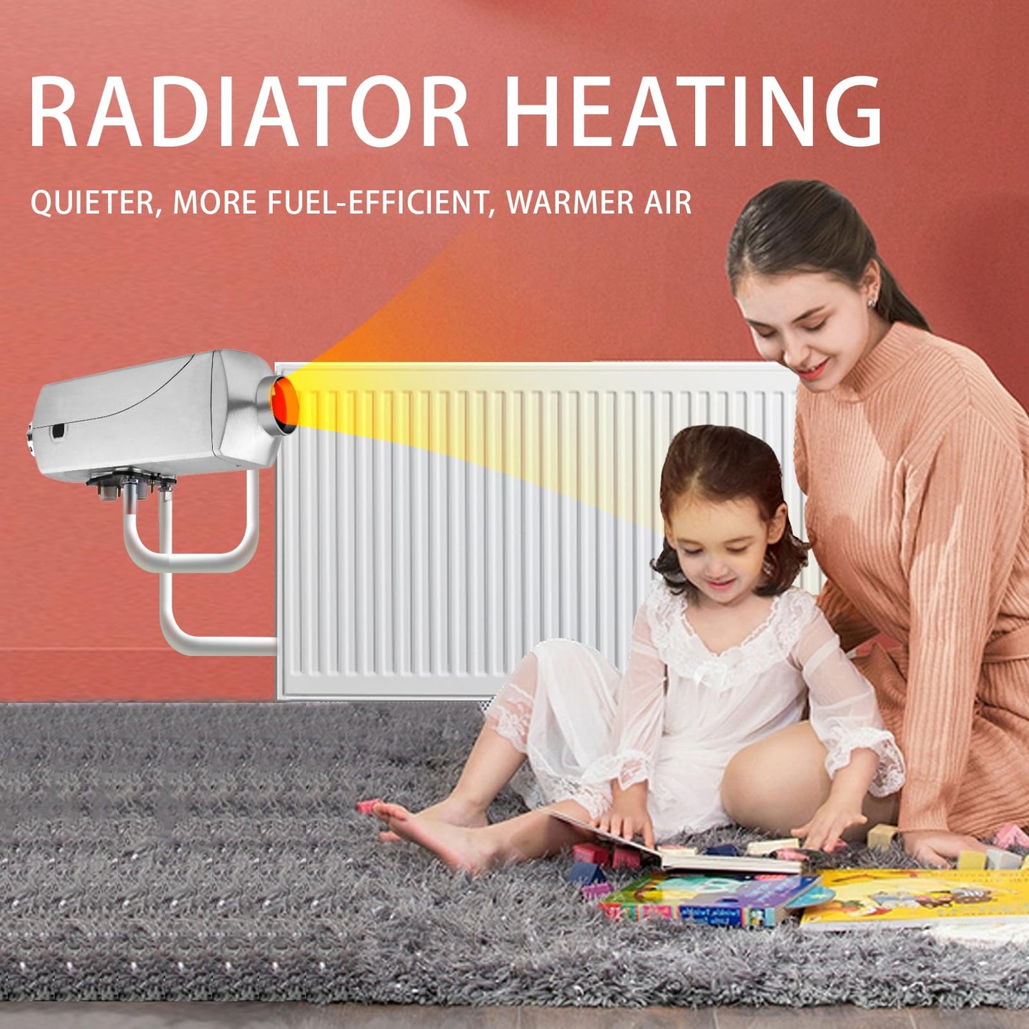 8kW Diesel Heater 12V,All-in-One Water - Air Heater with LCD Display,Automatic Water Temperature Control,for RV Water Tank Heating,Diesel Parking Heater for RVs, Trucks, Ships