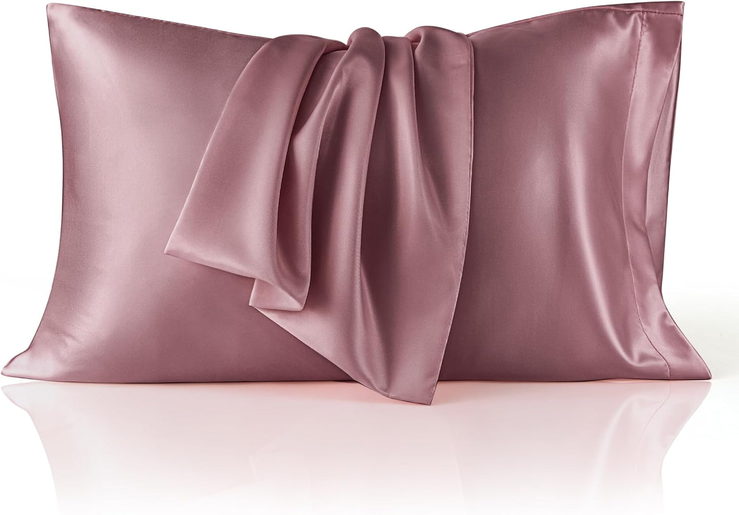 Bedsure King Size Satin Pillowcase Set - Nostalgia Rose Silky Cases for Hair & Skin | 20x36 Inches, 2-Pack