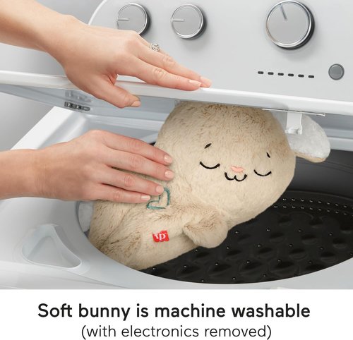 Fisher-Price Baby Sound Machine - Soothe & Settle Bunny Plush Toy with Music, Lights & Motion