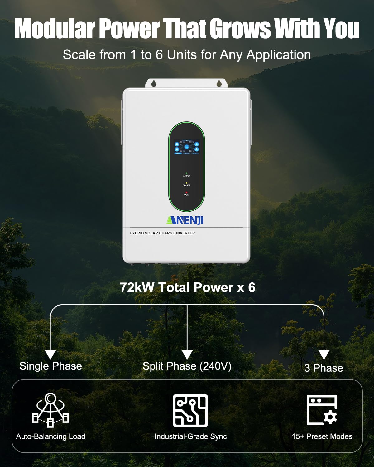 12000W Hybrid Solar Inverter 48V