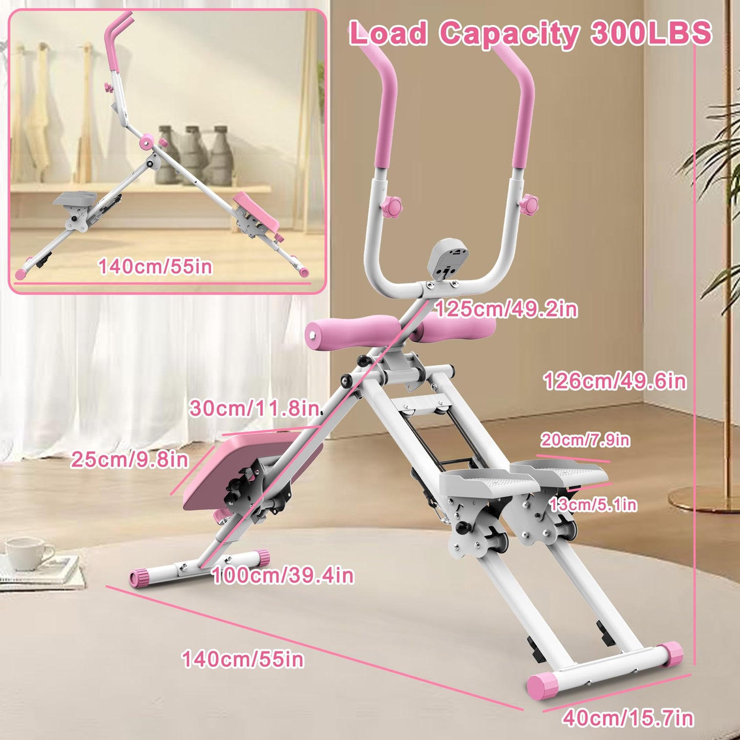 KINMAC 2-in-1 Stair Stepper and Ab Workout Machine, Multi-Function Trainer Compact Home Gym Exercise Equipment for Full Body Cardio and Core Training