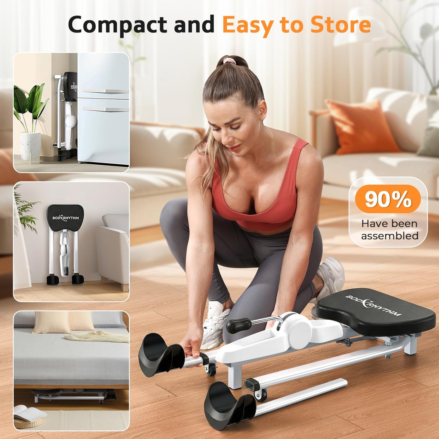 BODY RHYTHM Leg Stretcher - Split Machine for Leg Stretching - Flexibility Stretching Equipment - Ballet, Yoga, Dance, Martial Arts, MMA - Home Yoga Gym Fitness (Black)