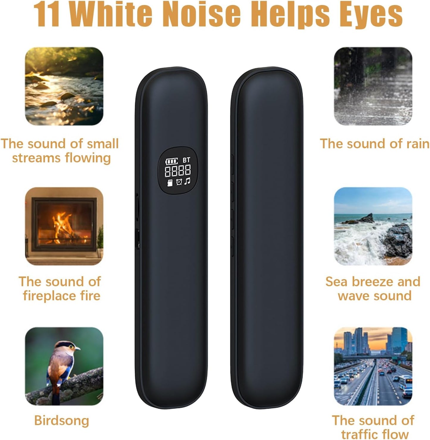 Flylin Bluetooth Pillow Speaker,Bone Conduction Sleeping-Speaker with Timer Function and Stereo Bass,White Noise Under