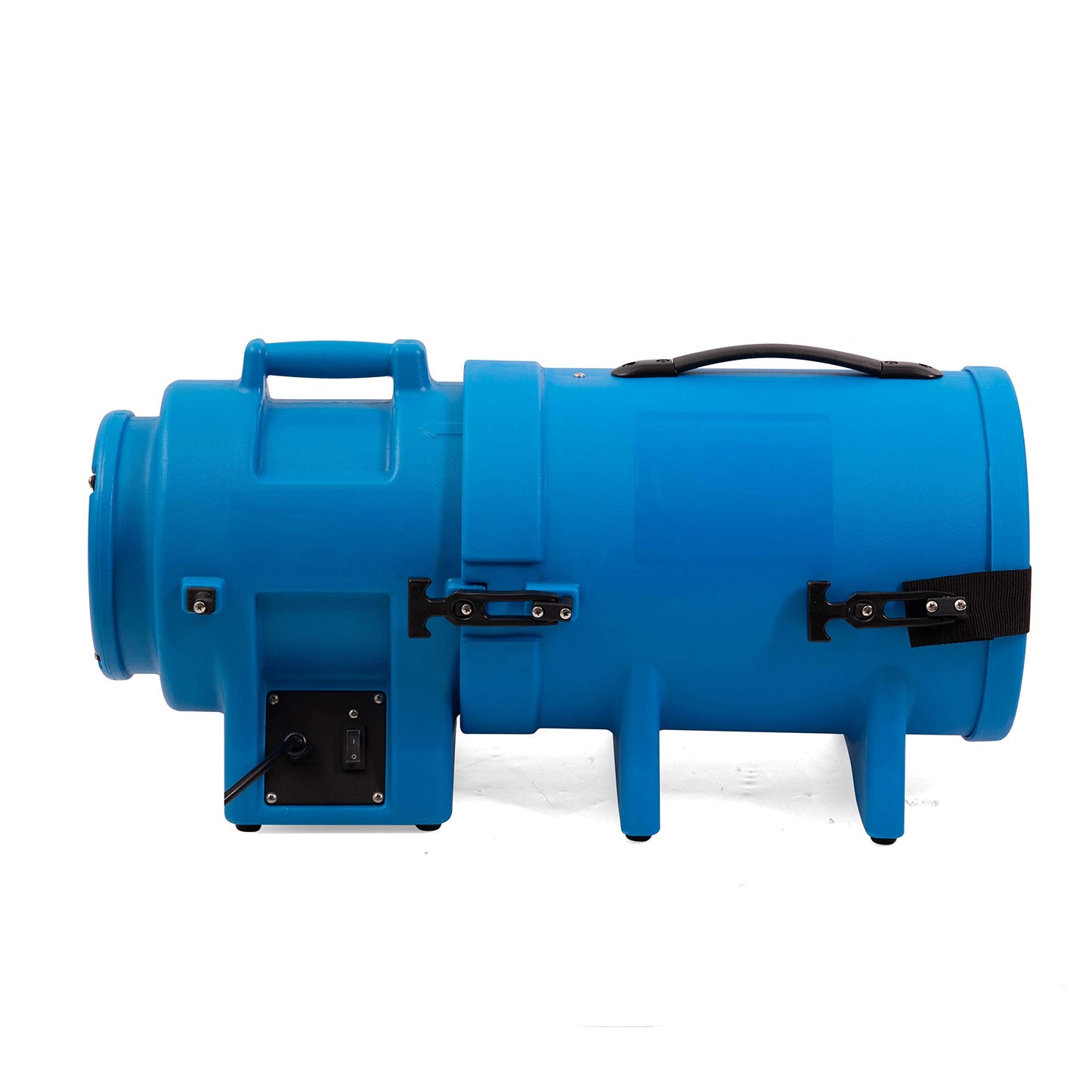 MOUNTO 8inch 1/3hp High Pressure Axial Blower Fan for Ventilation w/ 25ft Hoses and Canister