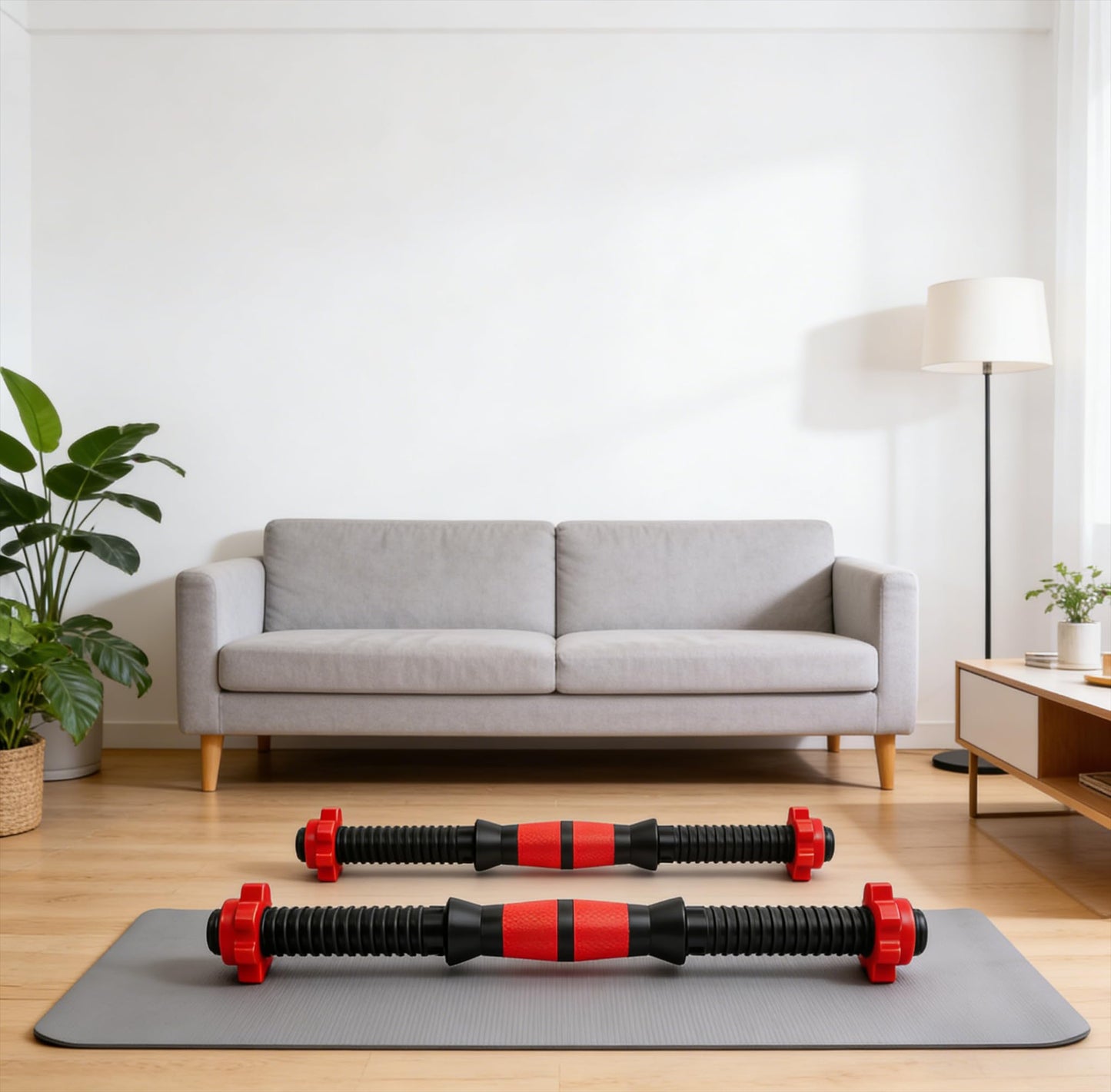 2pcs Dumbbell Bars Durable Dumbbell Handle Dumbbell Bars Barbell Handle for Training Sport Workout Gym
