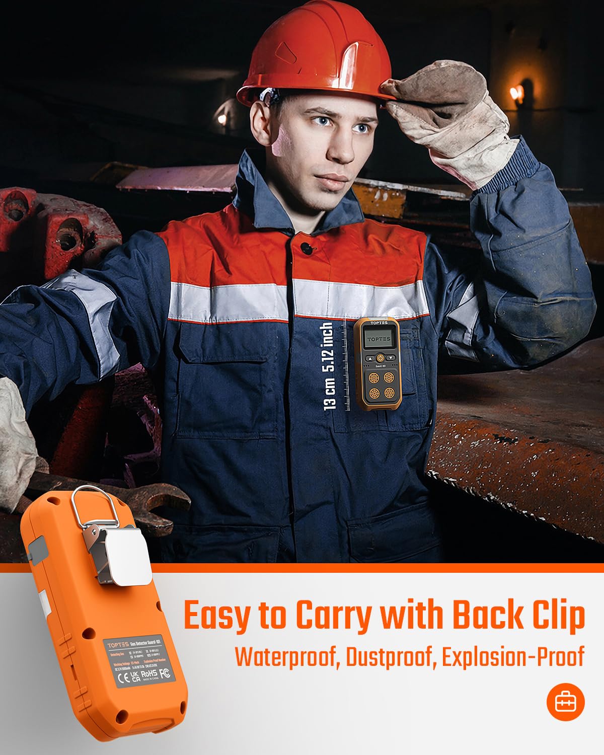Guard-101 4-in-1 Gas Detector for H2S, CO, LEL, O2 & Guard-611 Portable H2S Gas Detector for Personal Safety in Industrial & Home Environments