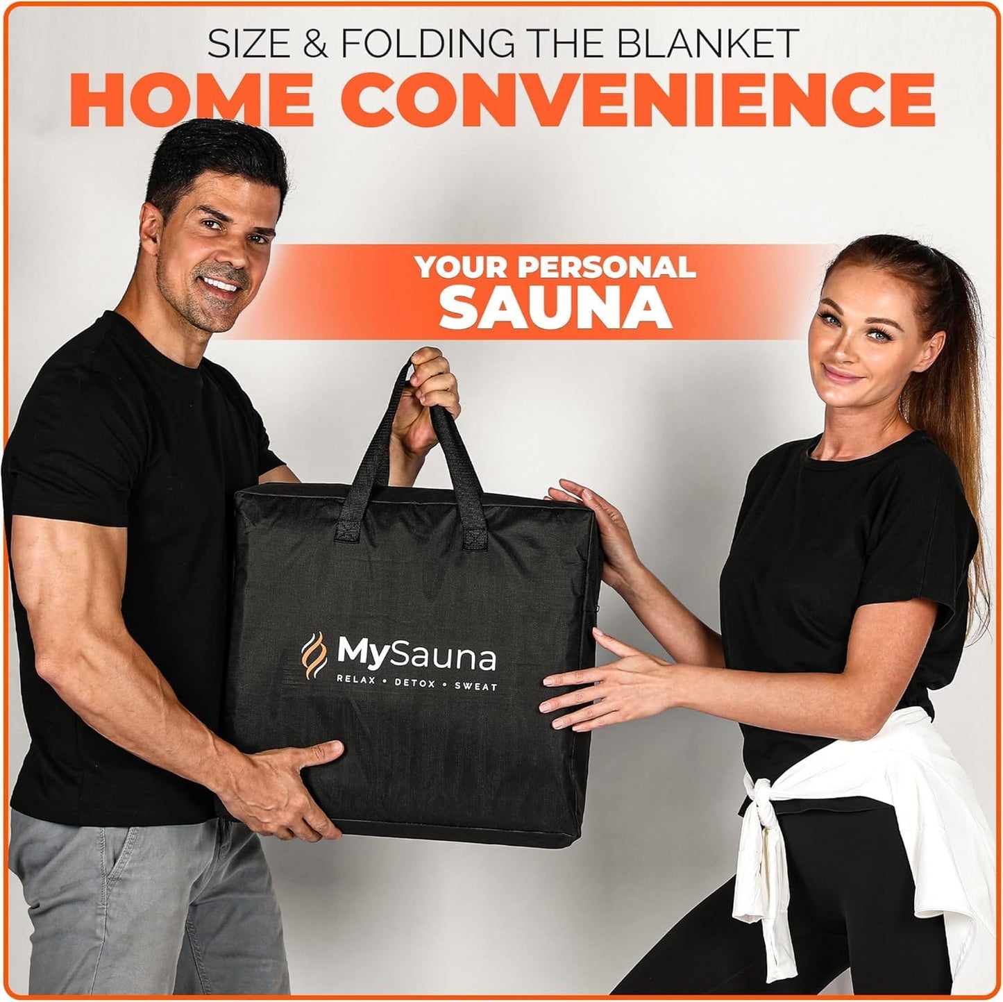 MySauna XL Infrared Sauna Blanket | Fits Him & Her | Fast Sweat, Sauna Bag Reaches 176°F | At-Home Sauna Blanket for Detox & Relaxation | Size 6.2 x 3 ft | Includes Carry Bag & Upgraded Control Panel