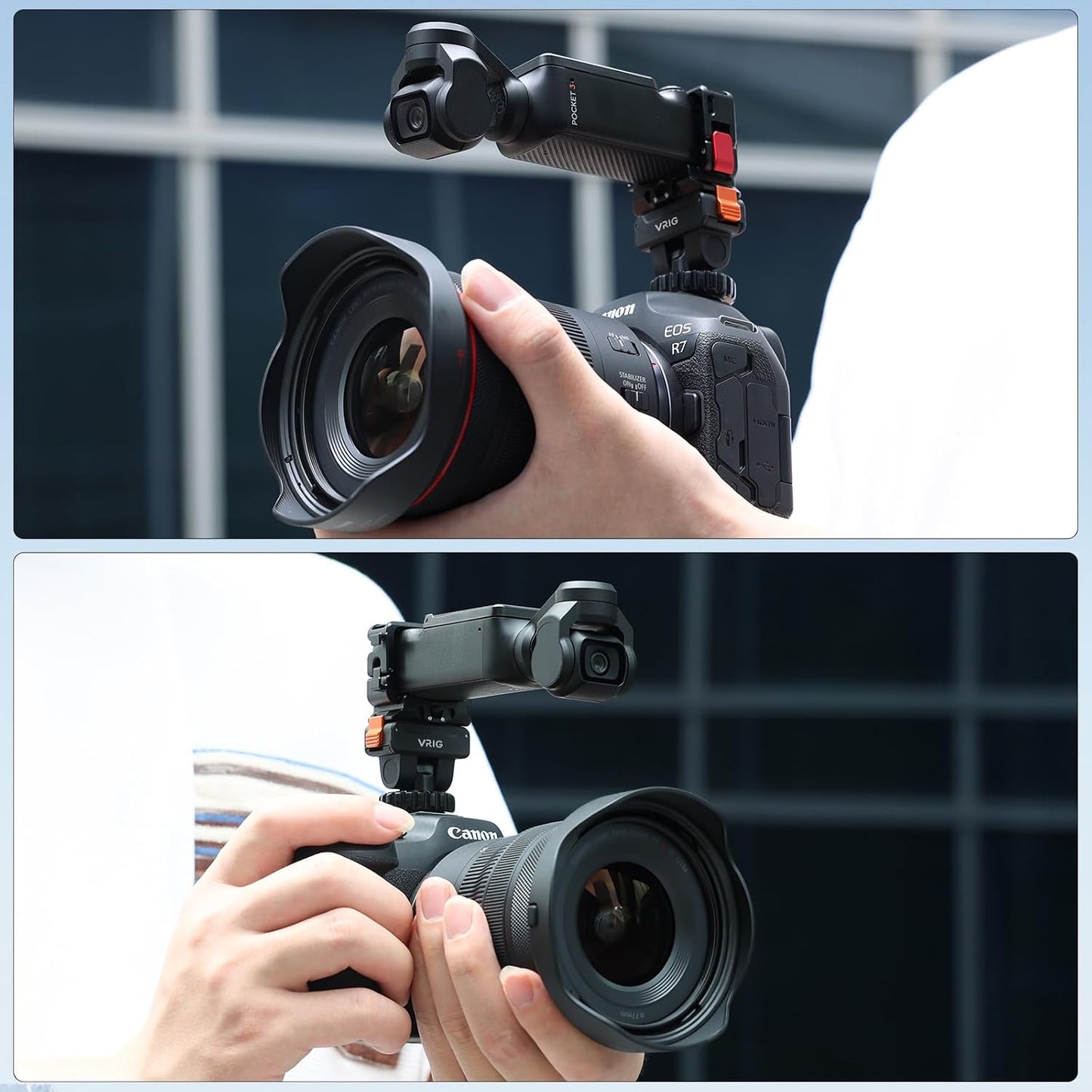 VRIG Express 5Pro, 180 1/4" 360,Action4,Action3 VRIG Cold Shoe Action Camera Magnetic Quick Mount Holder for DJI OSMO