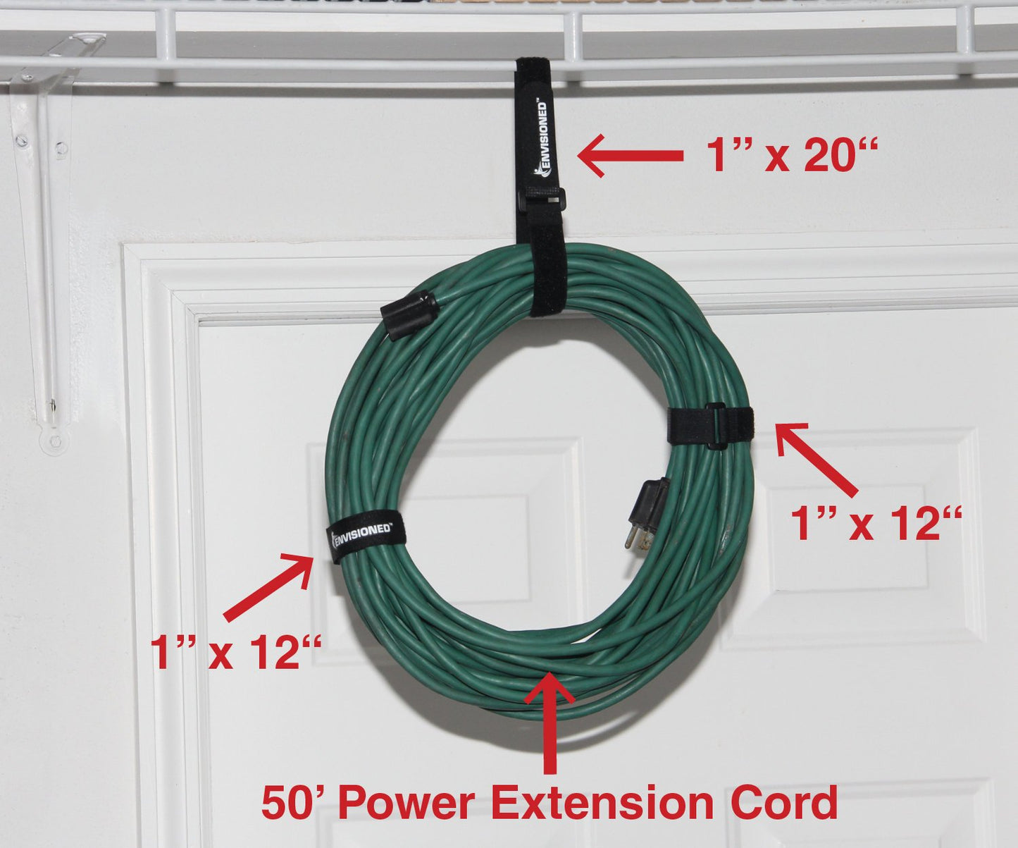 Soft Touch Cinch Straps 2" x 30" - 6 Pack, Velour Microfiber Reusable Hook and Loop Material