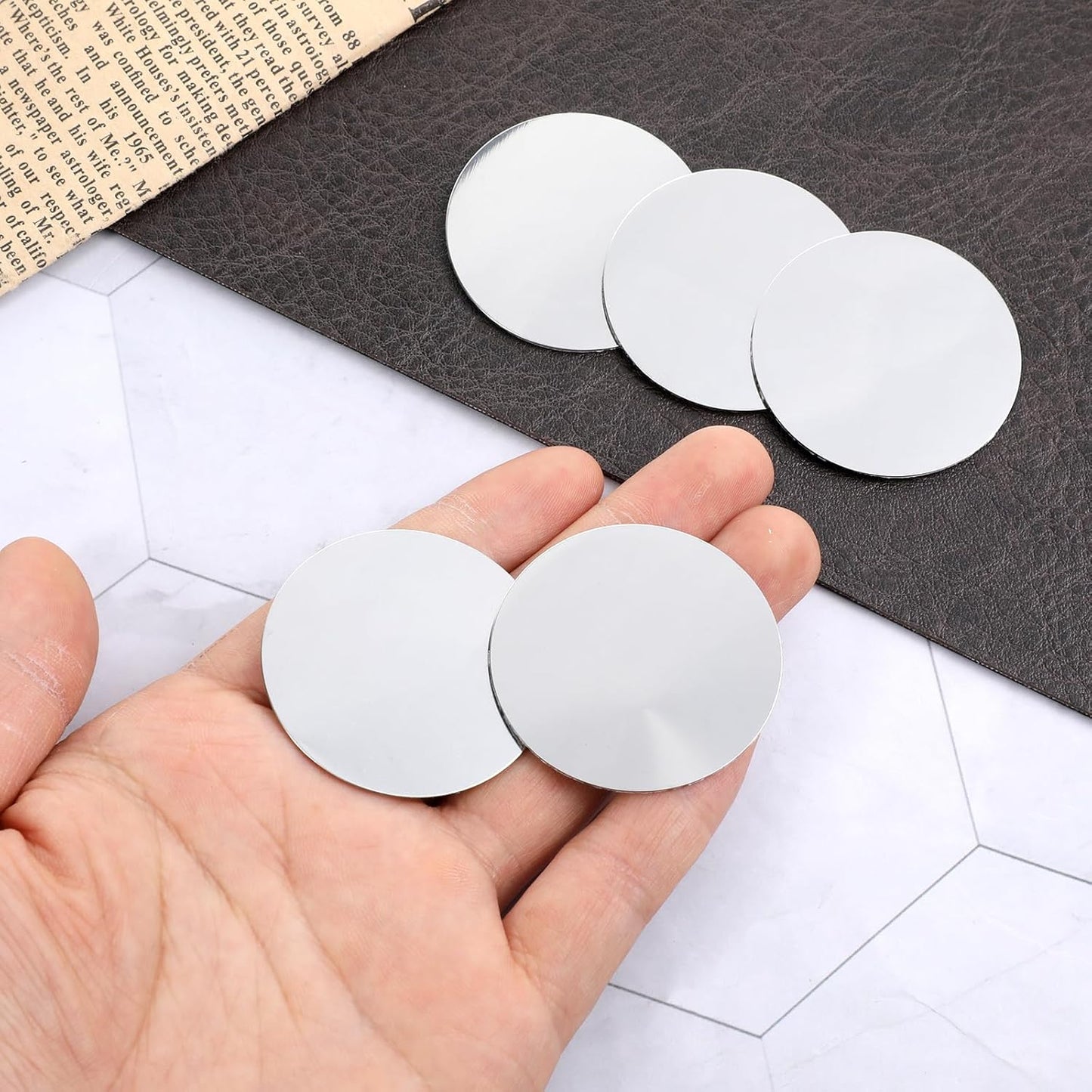 Azefnuhk 14 Pcs Strong Sticker Base for Magnets, Round Magnet, Phone Metal Plates for Magnetic Car Mount, Universal