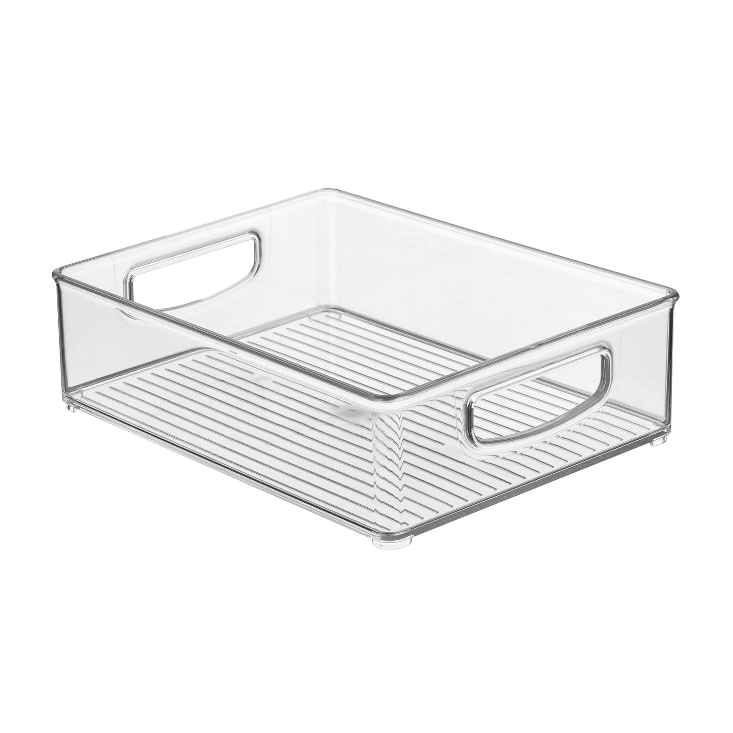 iDesign Stackable Pantry Bin for Kitchen Cabinets, Fridge, or Freezer Storage, Clear, Made in USA