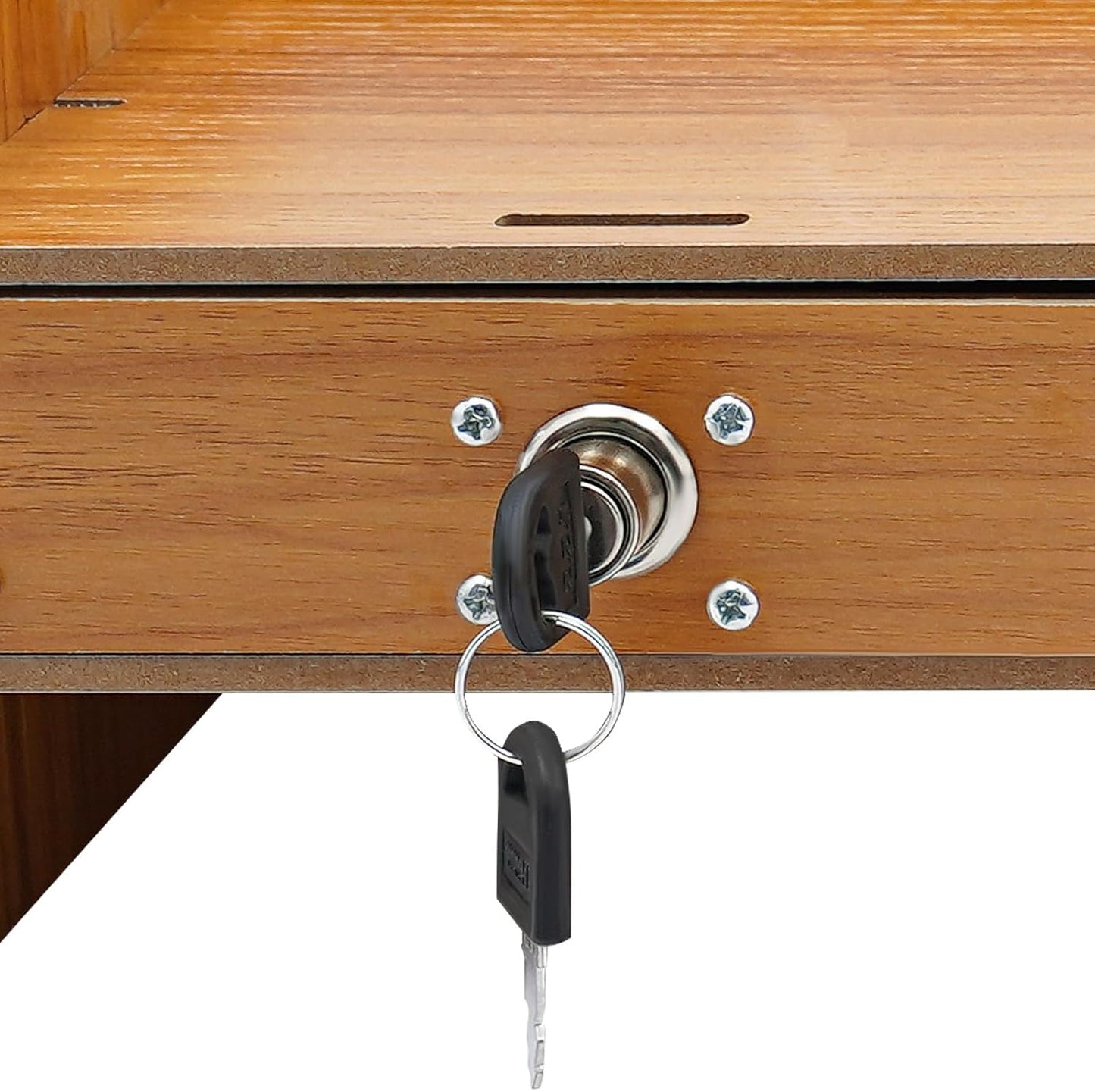 QUSKLISU (07) Computer Monitor Stand, Computer Rack with Drawers, Two top Platforms Desk Organizer Monitor Stand