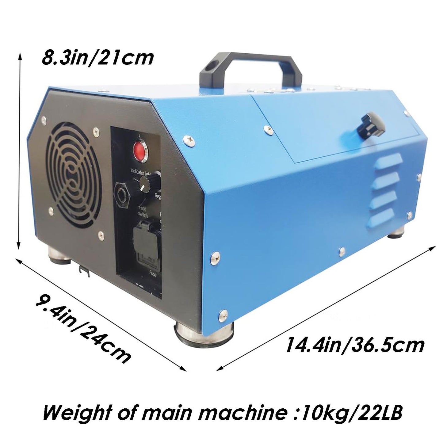 INTBUYING Condenser Pipeline Tube Cleaning Machine for Dia 0.6-0.7in Pipe 110V/220V 370W Adjustable Speed with Transformer Water Spray for Air Conditioner Chiller Heat Exchanger