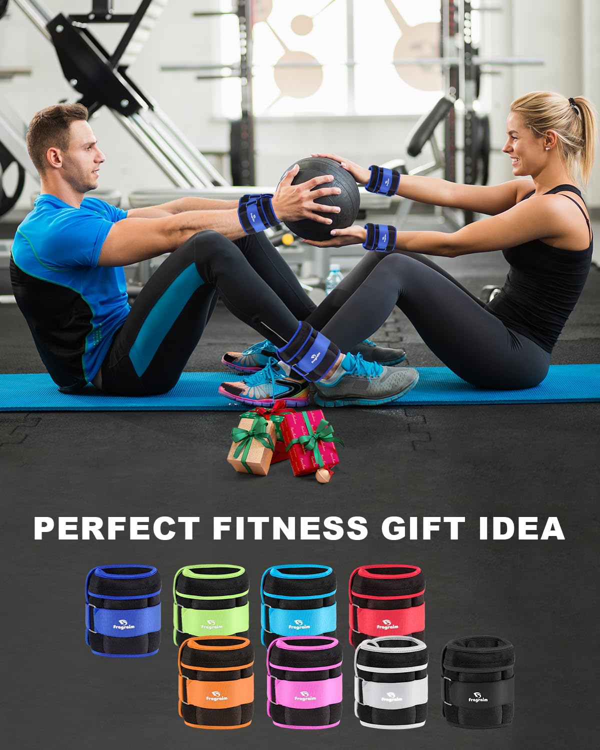 Adjustable Ankle Weights 1-5 LBS Pair with Removable Weight for Jogging, Gymnastics, Aerobics, Physical Therapy, Resistance Training|Each 0.5-2.5 LBS, Total 5LBS, Blue