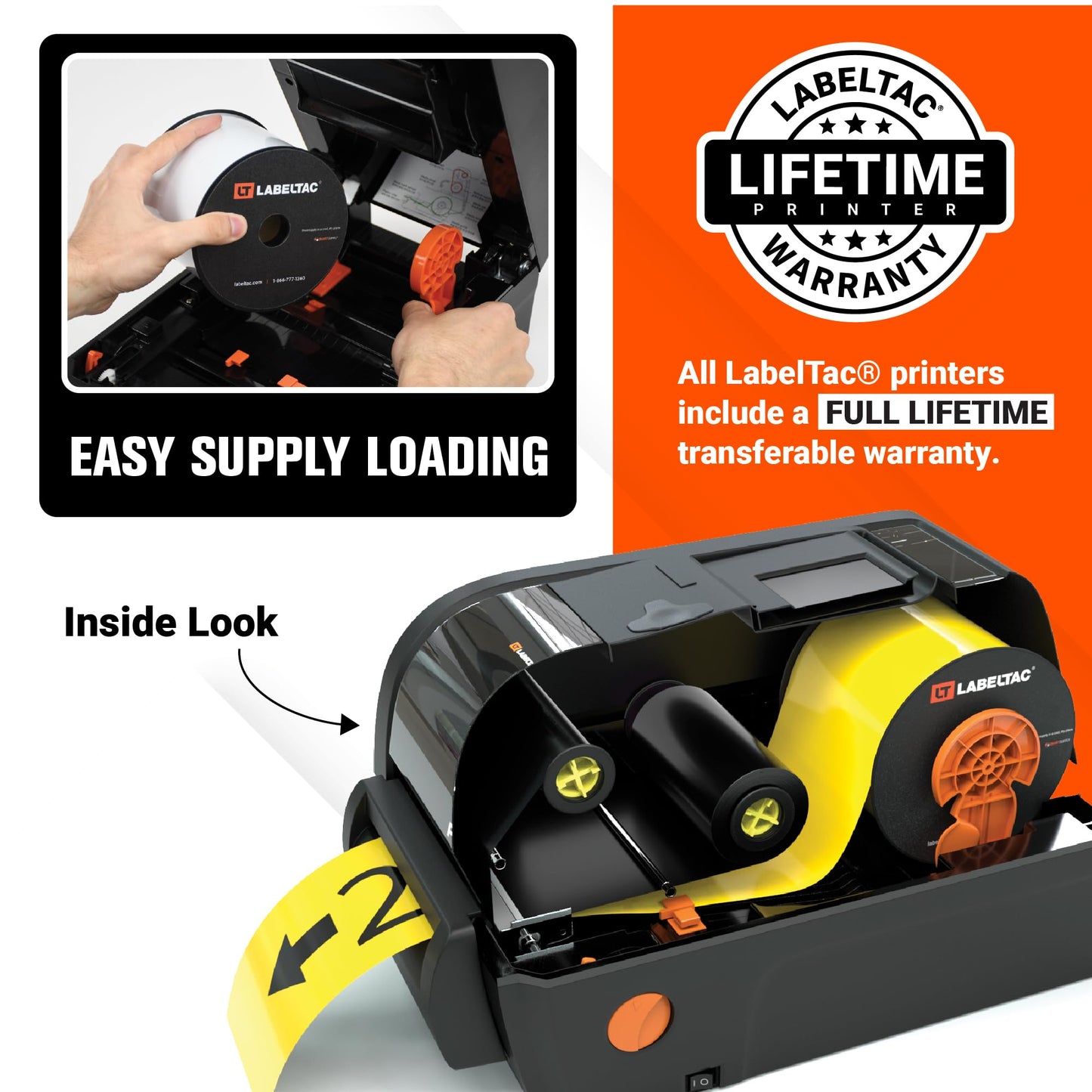 LabelTac Pro X 4" Industrial Label Printer – Thermal Vinyl Maker for OSHA, Pipe, Electrical & Warehouse Safety Labels