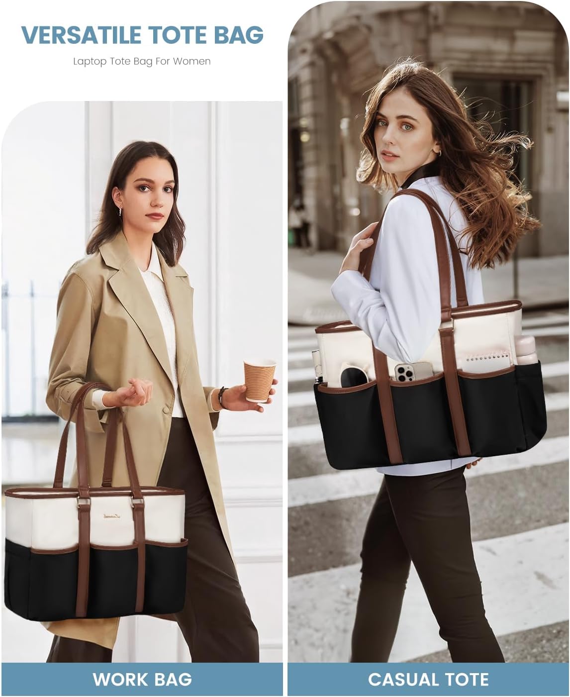 LOVEVOOK Teacher Tote Bag for Women Work, Nurse Laptop Bag for Women, Utility Everything Tote