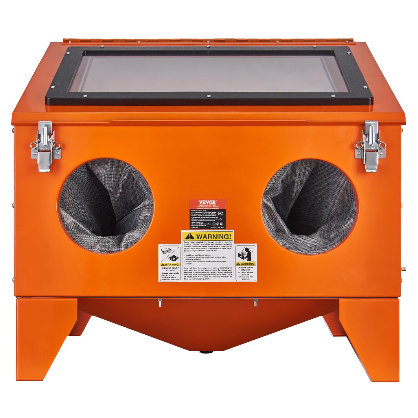 VEVOR 40 Gallon Sandblasting Cabinet, 40-120PSI Portable Benchtop Sand Blasting Cabinet, Heavy Duty Steel Sand Blaster with Blasting Gun & 4 Ceramic Nozzles for Paint, Stain, Rust Removal