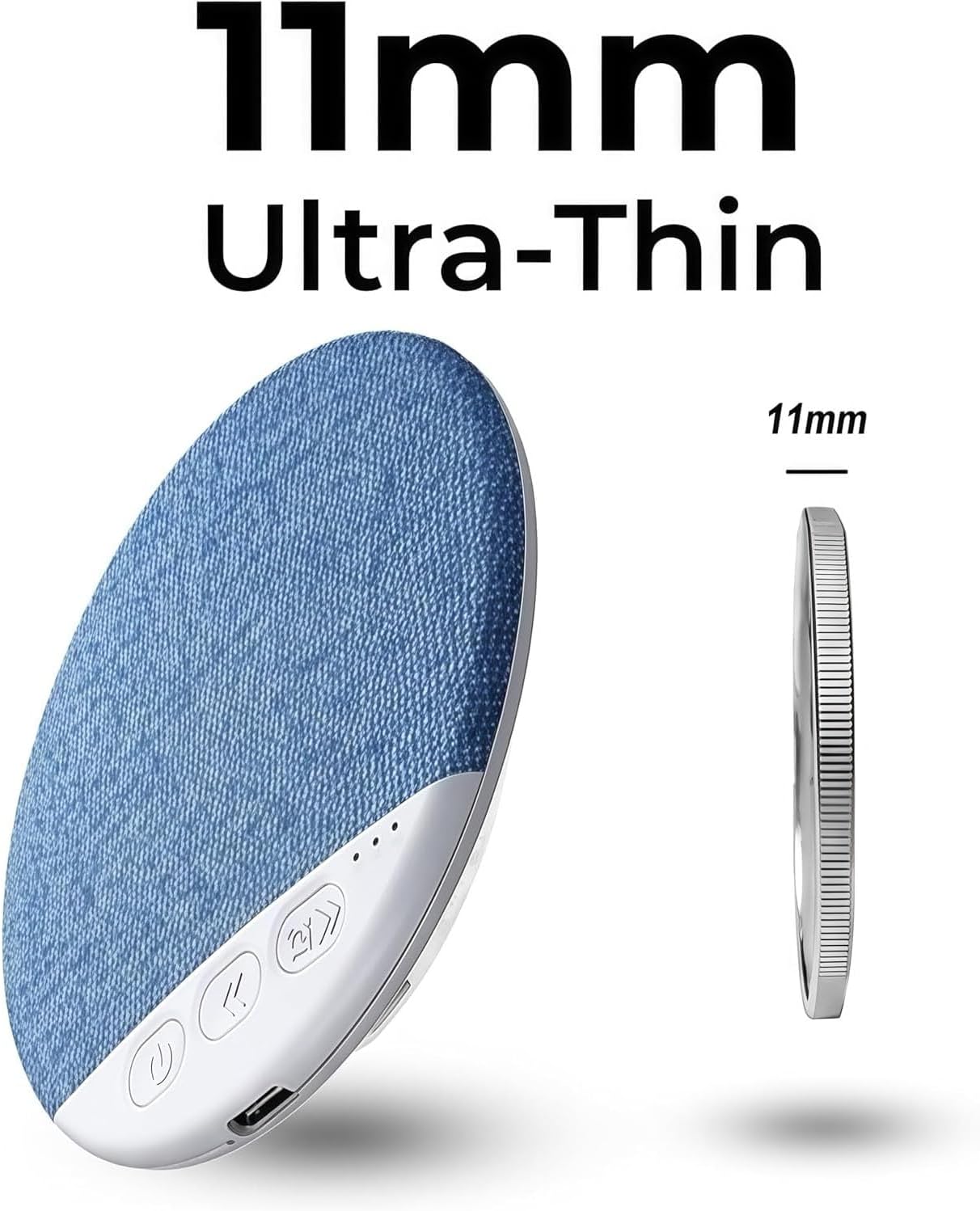 Generic Bedside Sound Boxes Under Pillow, Bluetooth Pillow Speaker with White Noise Timer Wireless Sleep Aid, Ultra
