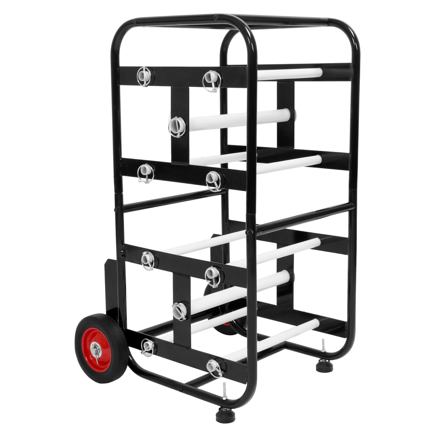 Gelacie Wire Spool Holder Cart, Portable Wire Rack Dispenser with Wheel, 10 Rods, 15X17X31" Display & Storage for Electrical Industrial & Retail Use