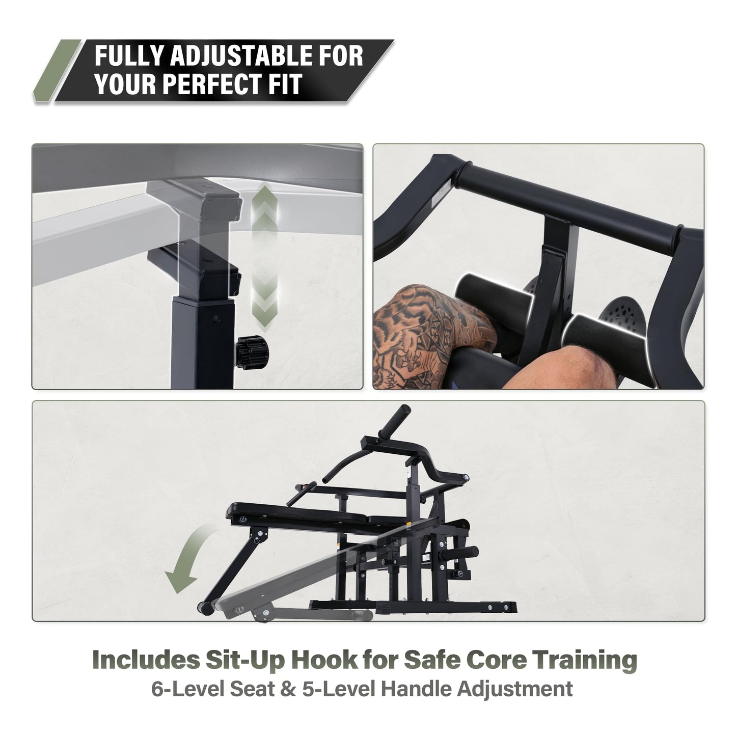 Major Fitness P1 Bench Press Machine with Independent Arms โ Adjustable Flat & Incline Bench Press for Chest & AB Workouts โ Perfect Home Gym Equipment (P1 Bench Press Rack)
