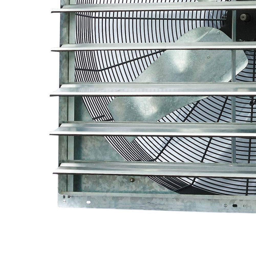 Iliving - 36" Wall Mounted Shutter Exhaust Fan - Automatic Shutter - Single Speed - Vent Fan For Home Attic, Shed, or Garage Ventilation, 6128 CFM, 9000 SQF Coverage Area, Silver (ILG8SF36S)