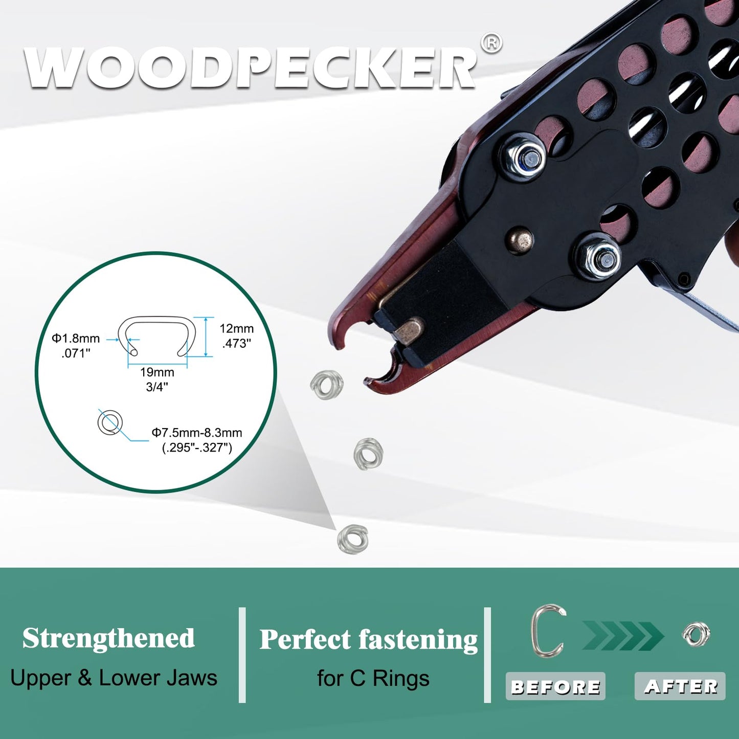 Combination of C-7EA Pneumatic Hog Ring Gun Kit and 1000PCS Stainless Steel Hog Ring Staples