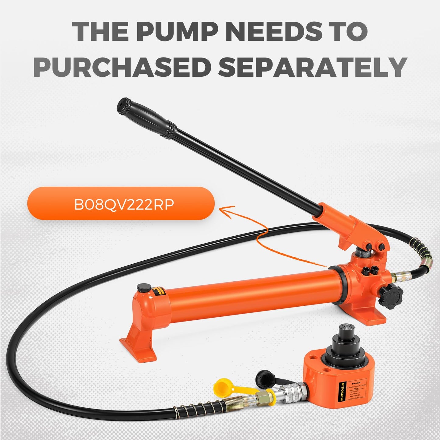 Bonvoisin Hydraulic Ram Jack 30T Low Profile Porta Power Cylinder Multi-Section 2.13" Stroke Lifting Cylinder for Machinery Shipbuilding Bridge Construction