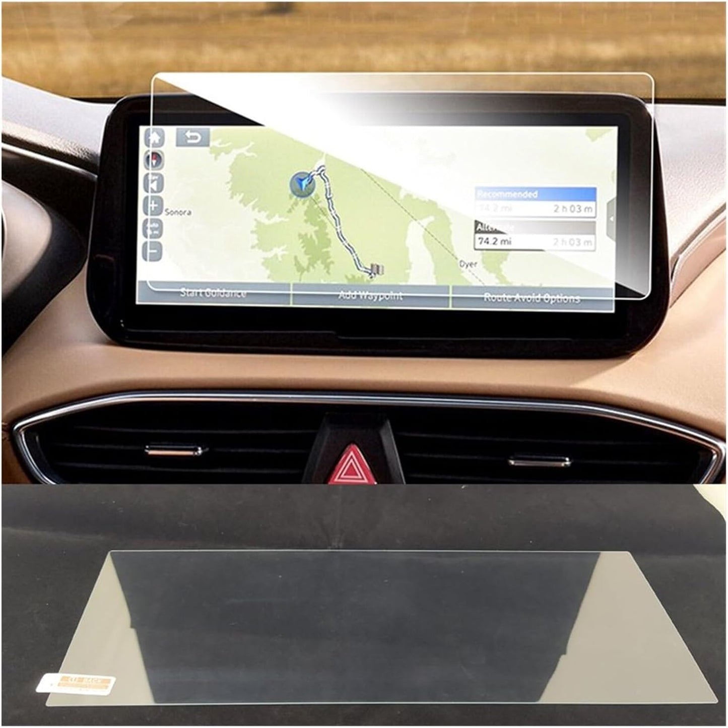 XHYFFS 2021-2022 Protector(10.25 inch) Car Navigation Screen Protector For H& For Santa For Fe Car Infotainment Radio