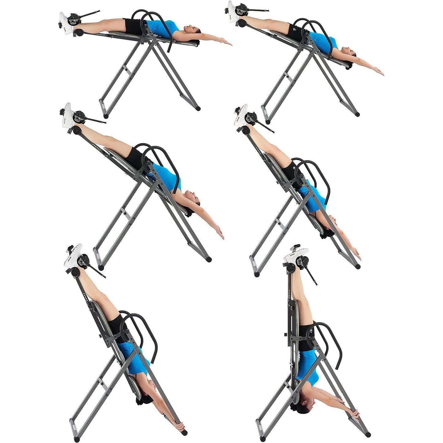 Innova Health and Fitness Inversion Table with Adjustable Headrest, Reversible Ankle Holders, and 300 lb Weight Capacity - Premium A