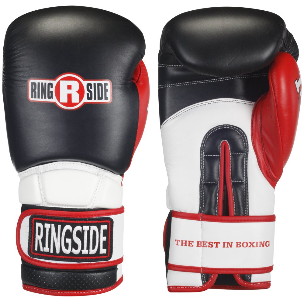 Ringside Pro Style IMF Tech Boxing Training Sparring Gloves, White, 18-Ounce